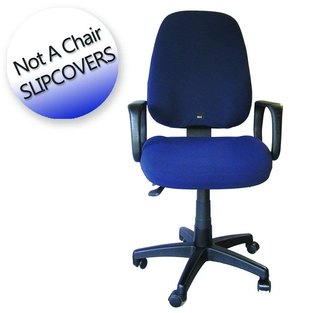 Seat x Computer Office Chair slipcover, Adjustable, Washable, one Size fit All (Navy Blue)