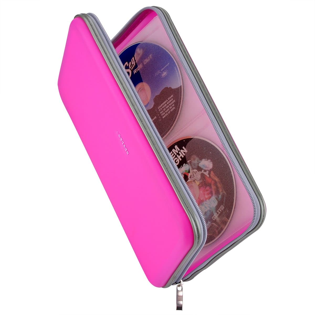 72 Capacity Heavy Duty CD DVD Blu-ray Media Case Storage Holder Organizer Wallet (Peachblow)