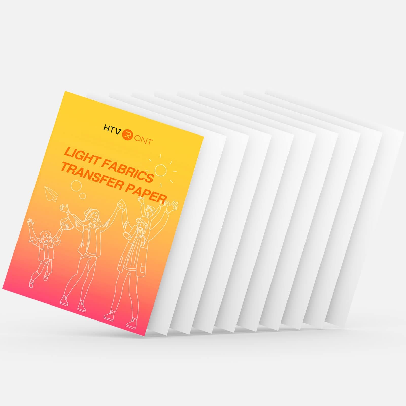 HTVRONT Iron on Transfer Paper for T Shirts - 10 Pack Printable Heat Transfer Vinyl 8.5" X 11" - Wash Durable Heat Transfer Paper for Inkjet Printer