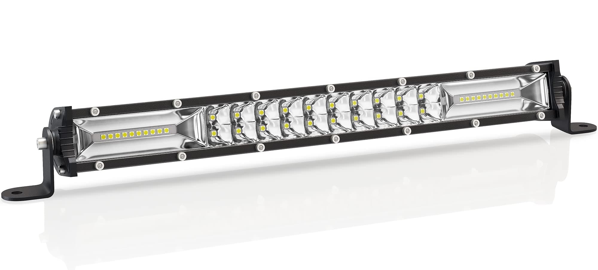 Zmoon Slim Led Light Bar 12 Inch, 60W Led Bar Light Dual Row Spot Flood Combo Offroad Driving LED Fog Light, Waterproof LED Work Light Bar for Truck Jeep ATV UTV SUV Tractor Boat etc.