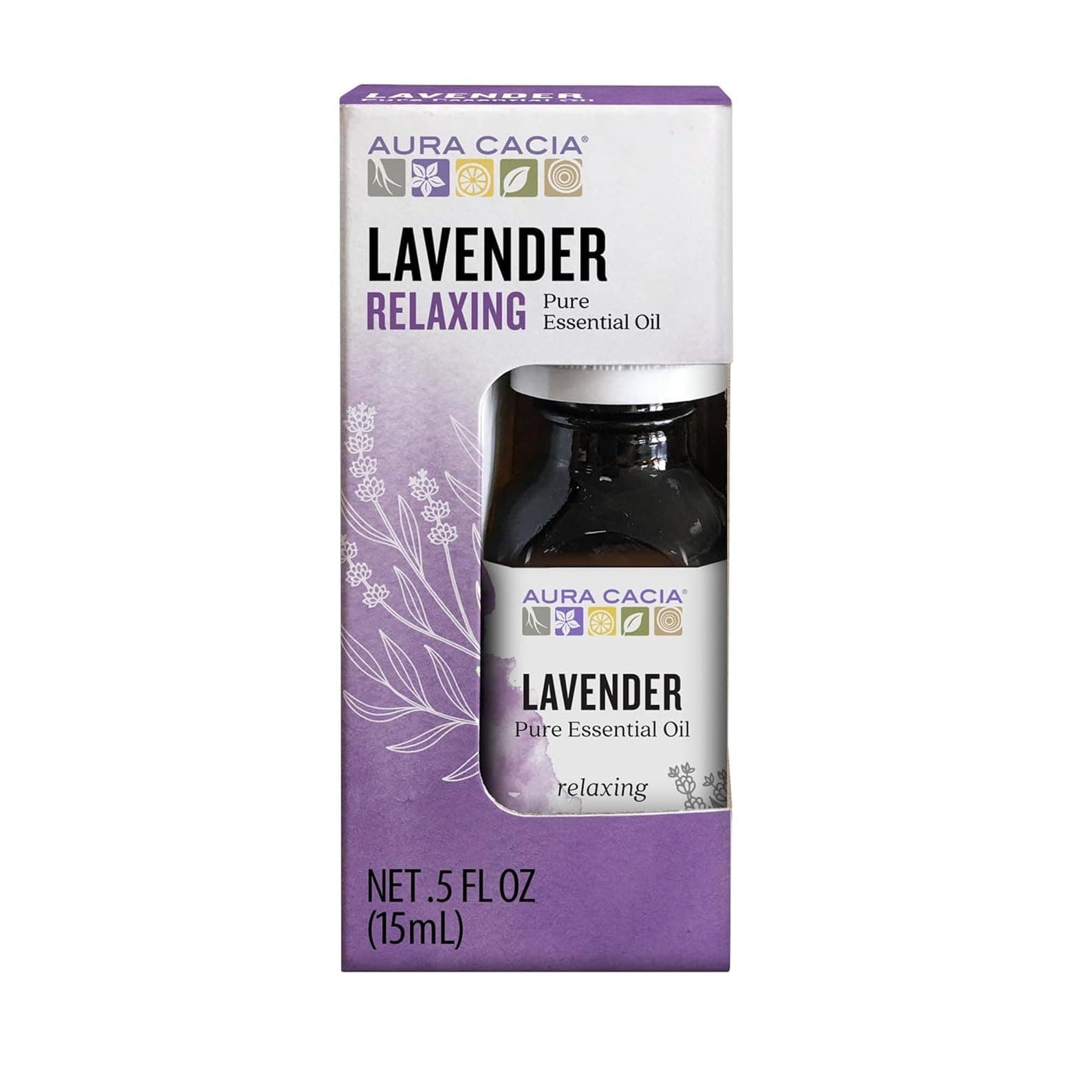 100% Pure Lavender Essential Oil, 0.5 fl. oz, Calm Relaxing Aroma, Therapeutic Grade, Ethically Sourced Lavender