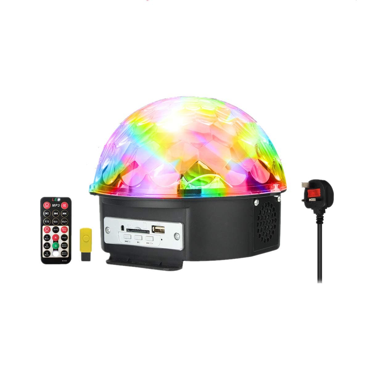 GUSODOR Disco Lights LED Stage Light Crystal Magic Ball Lamp MP3 Player Sound Activated Auto Flash Rotating RGB Strobe Light for Wedding Home Birthday Party KTV Club DJ Pub Show