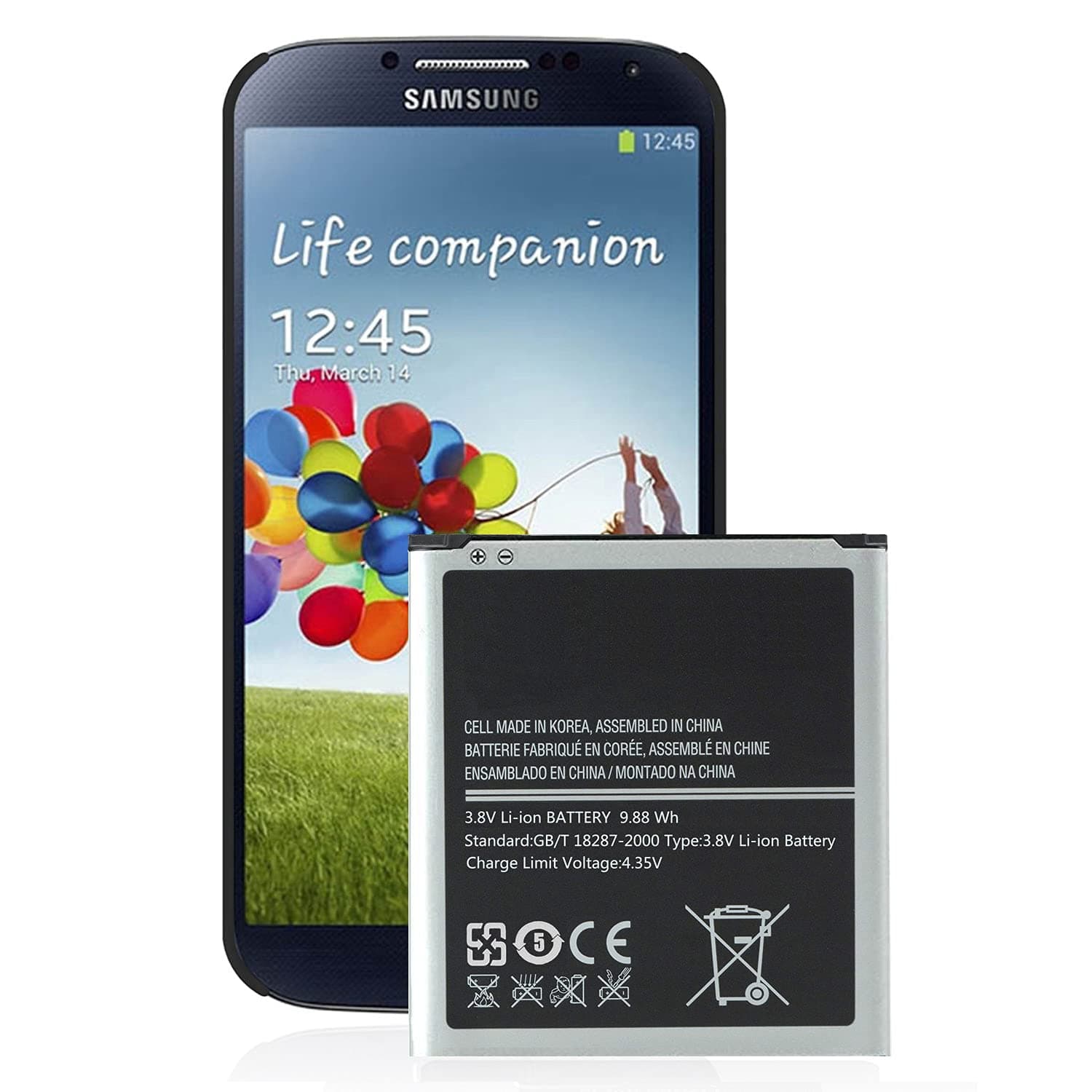 Galaxy S4 Battery, 2600mAh High Capacity Li-ion Replacement Battery for Samsung Galaxy Galaxy S4, AT&T I337, Verizon I545, Sprint L720, T- Mobile M919, R970, I9500, I9505, Galaxy S4 LTE I9506
