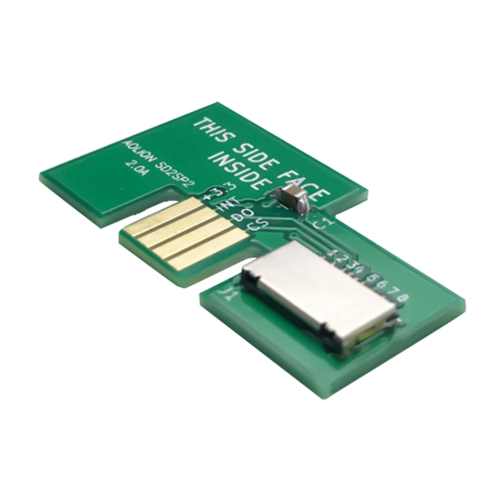 LICHIFIT Professional Micro SD Card Adapter TF Card Reader for Game Cube SD2SP2 SDLoad SDL Adapter (Green)
