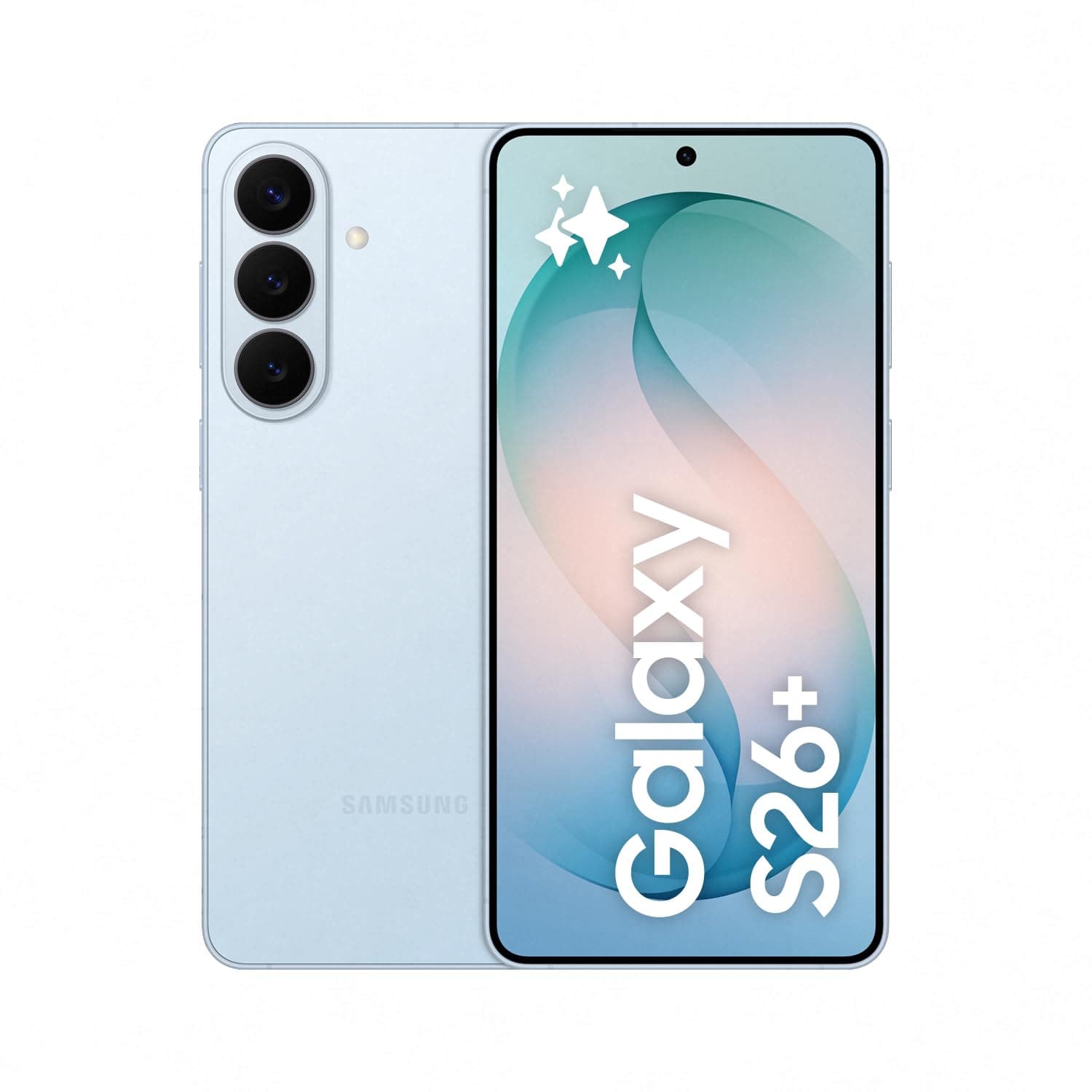 Samsung Galaxy S26+ AI Phone, Customised AP Processor, 50 MP Camera, 12 GB Memory, 512 GB Storage, 4900 mAh Battery, Galaxy AI, Sky Blue, 3 Year Extended Warranty (UK Version)