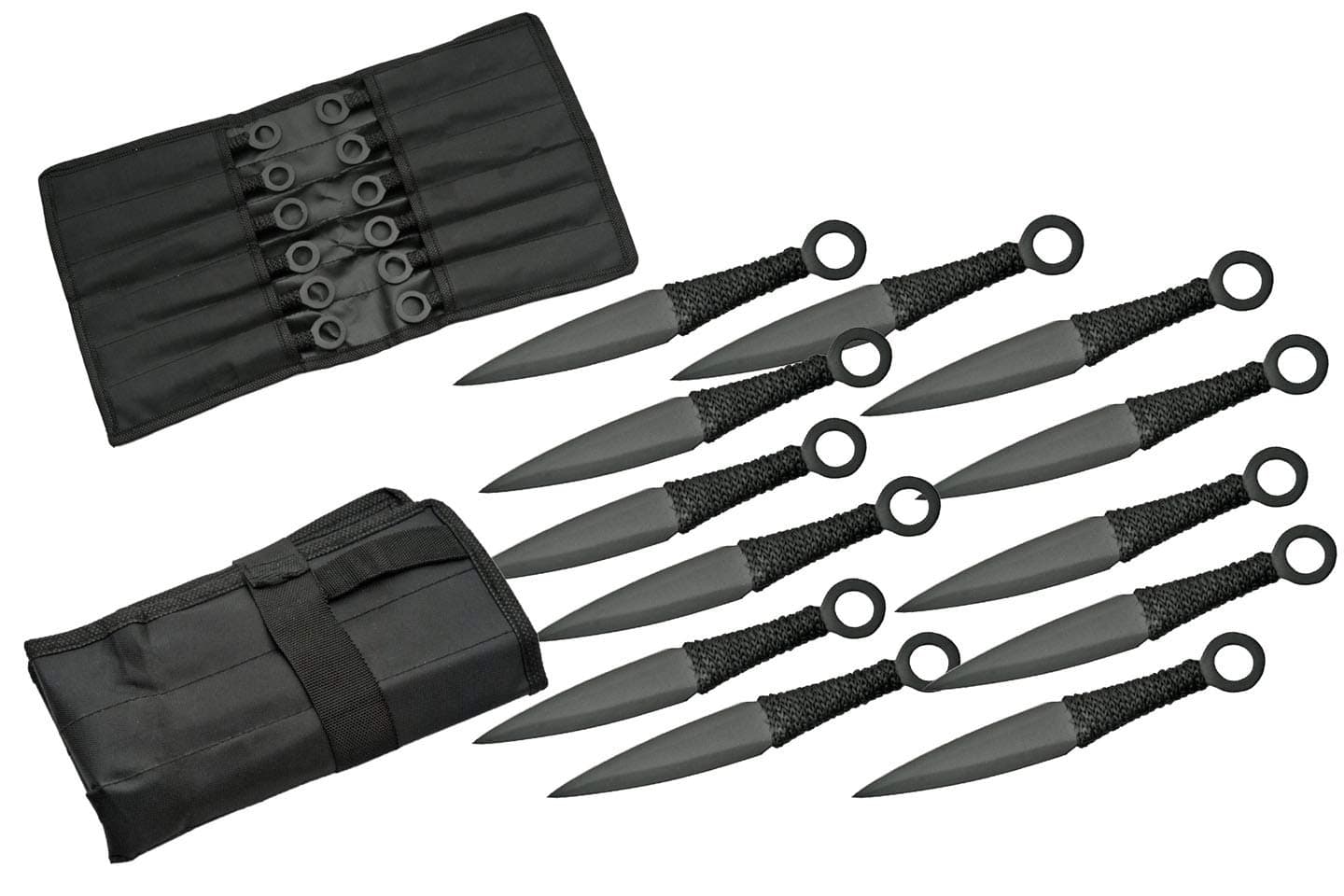 Szco Supplies Kunai Knife Set (12-Piece), Black