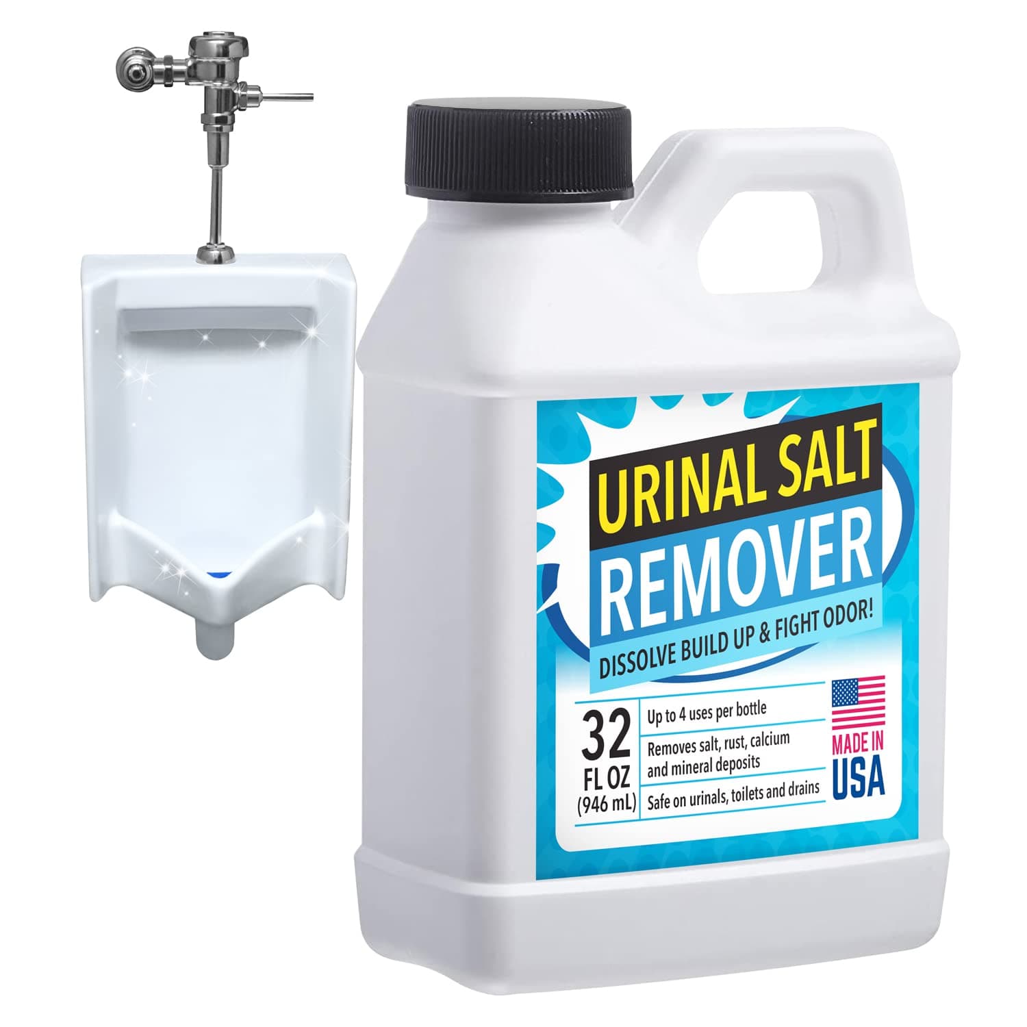 IMPRESA Urinal Cleaner & Pipe Descaler - 32 Fl Oz, Liquid, Unscented Odor Neutralization & Urine Odor Eliminator - Heavy-Duty Scale Remover & Urinal Salt Remover