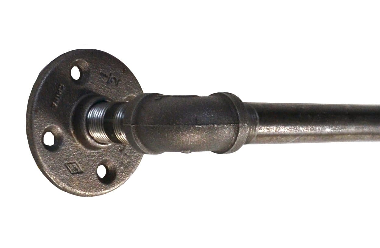 Industrial Pipe Curtain Rod (48 inch bar) - Multiple Sizes