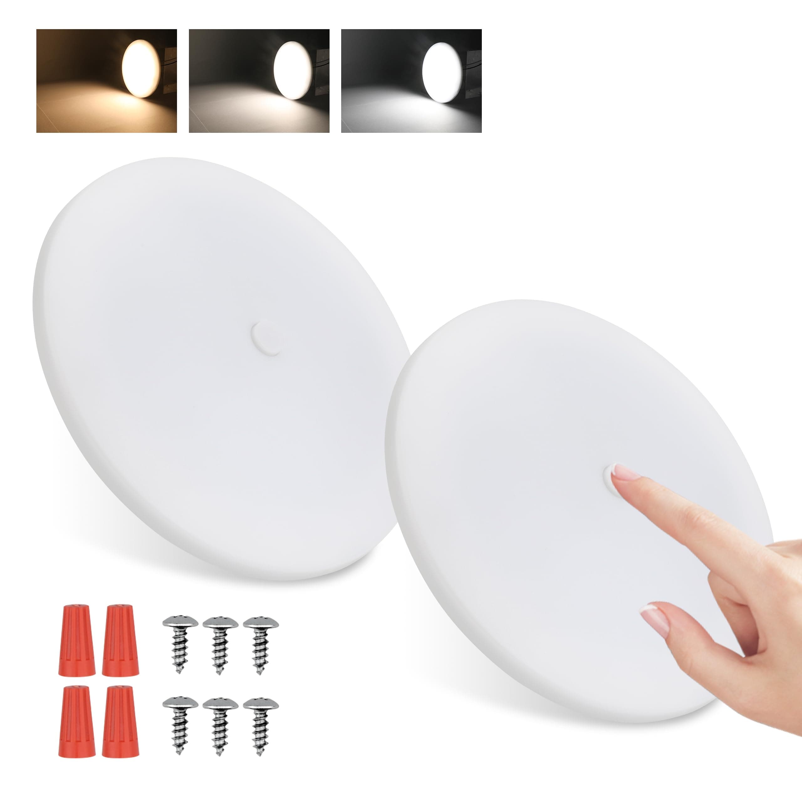 RVZONE RV Ceiling Lights, 3 Color 12V RV LED Lights Interior 5 inch Dimmable ...