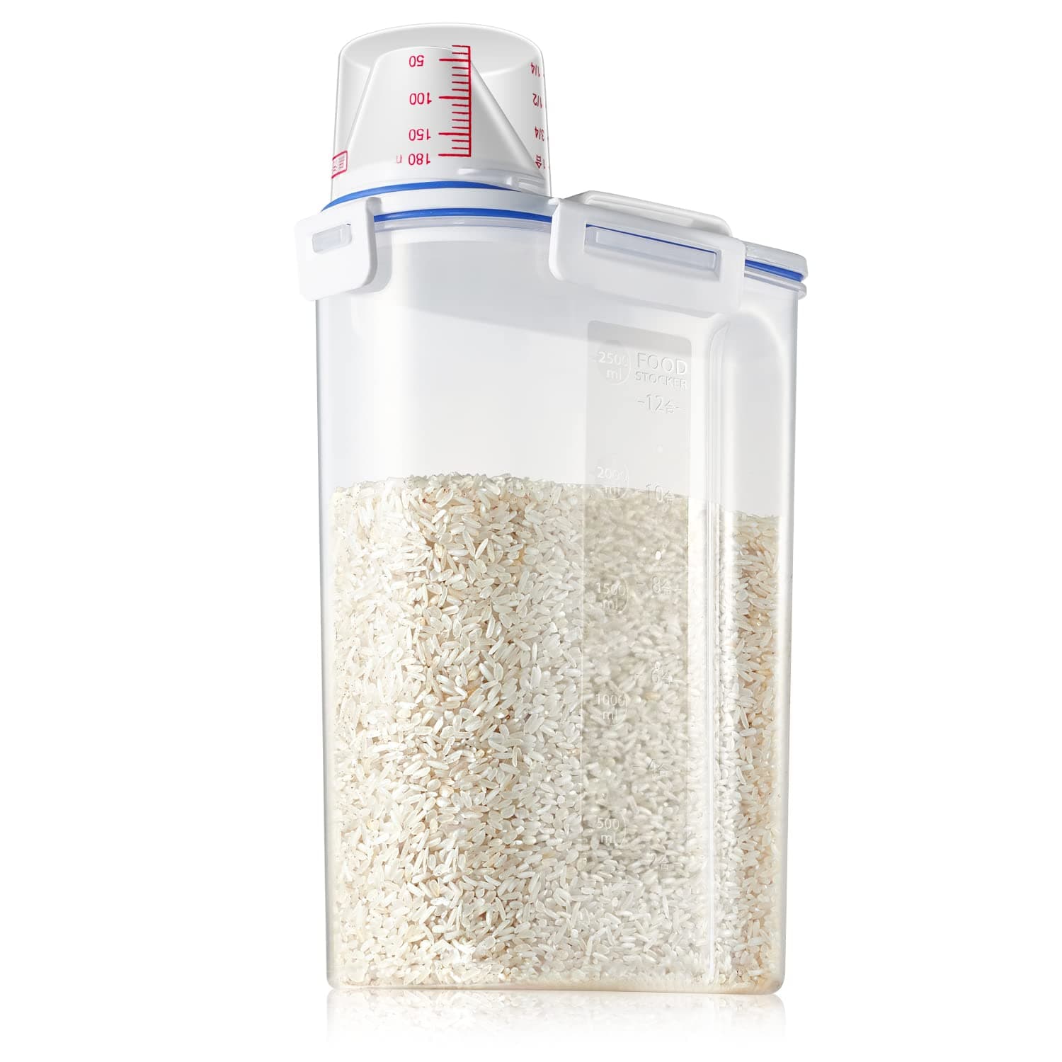 Small rice dispenser with airtight lid for rice flour -2.5Liter