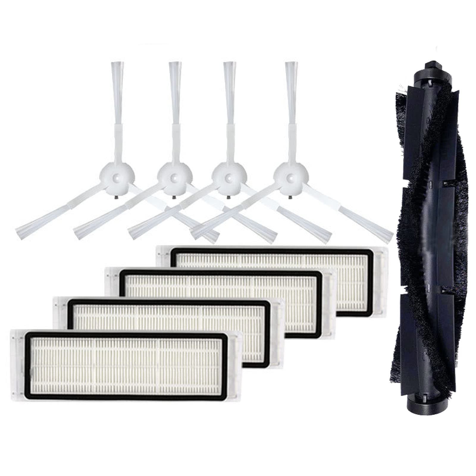 Replacement Parts Accessories Kit Compatible for 360 S5 S7 Robot Vacuum Cleaner,1 Main Roller Brush 4 Side Brush 4 HEPA Filter