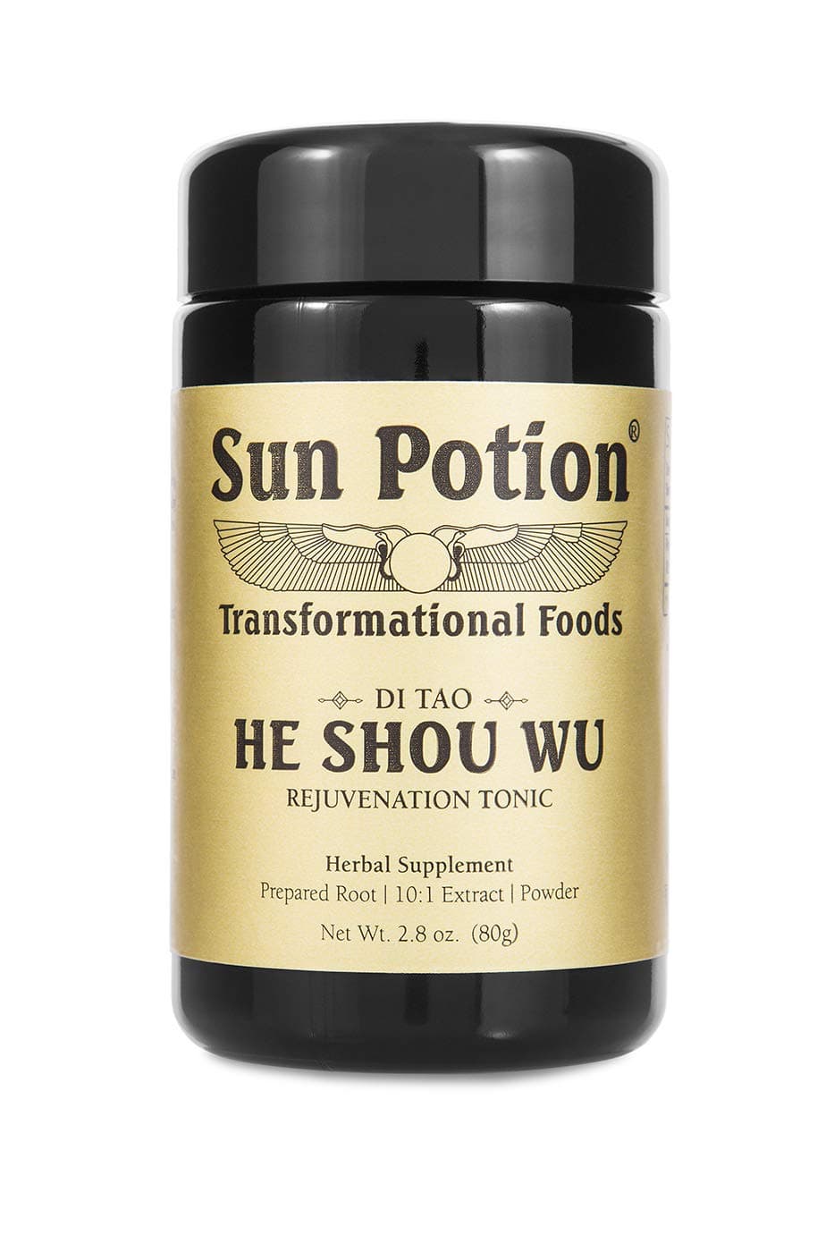 Sun Potion He Shou Wu Powder 10:1 Extract 200g – Fo-Ti Root (Polygonum Multiflorum) | Longevity & Rejuvenation Tonic | Jing Herbal Support | Traditional Chinese Botanical | Di Tao Sourced