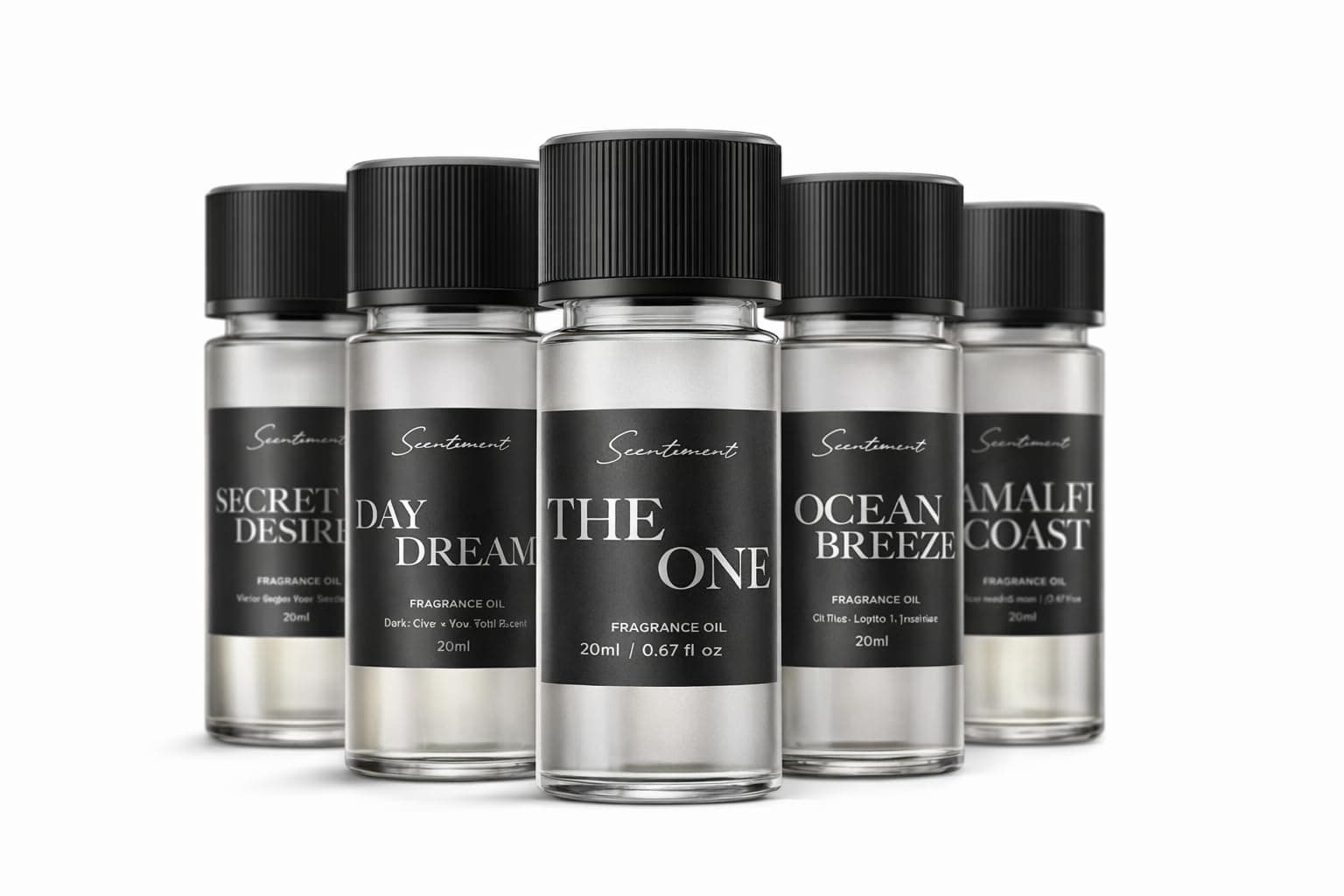 Scentiment Hotel Diffuser Oil Discovery Kit | Inspired by 1 Hotel® Ritz-Carlton® & Luxury Hotel Scents | Aromatherapy Oils with Notes of Cardamom, Tuscan Leather, and Sandalwood (20ml, Top 5 Scents)