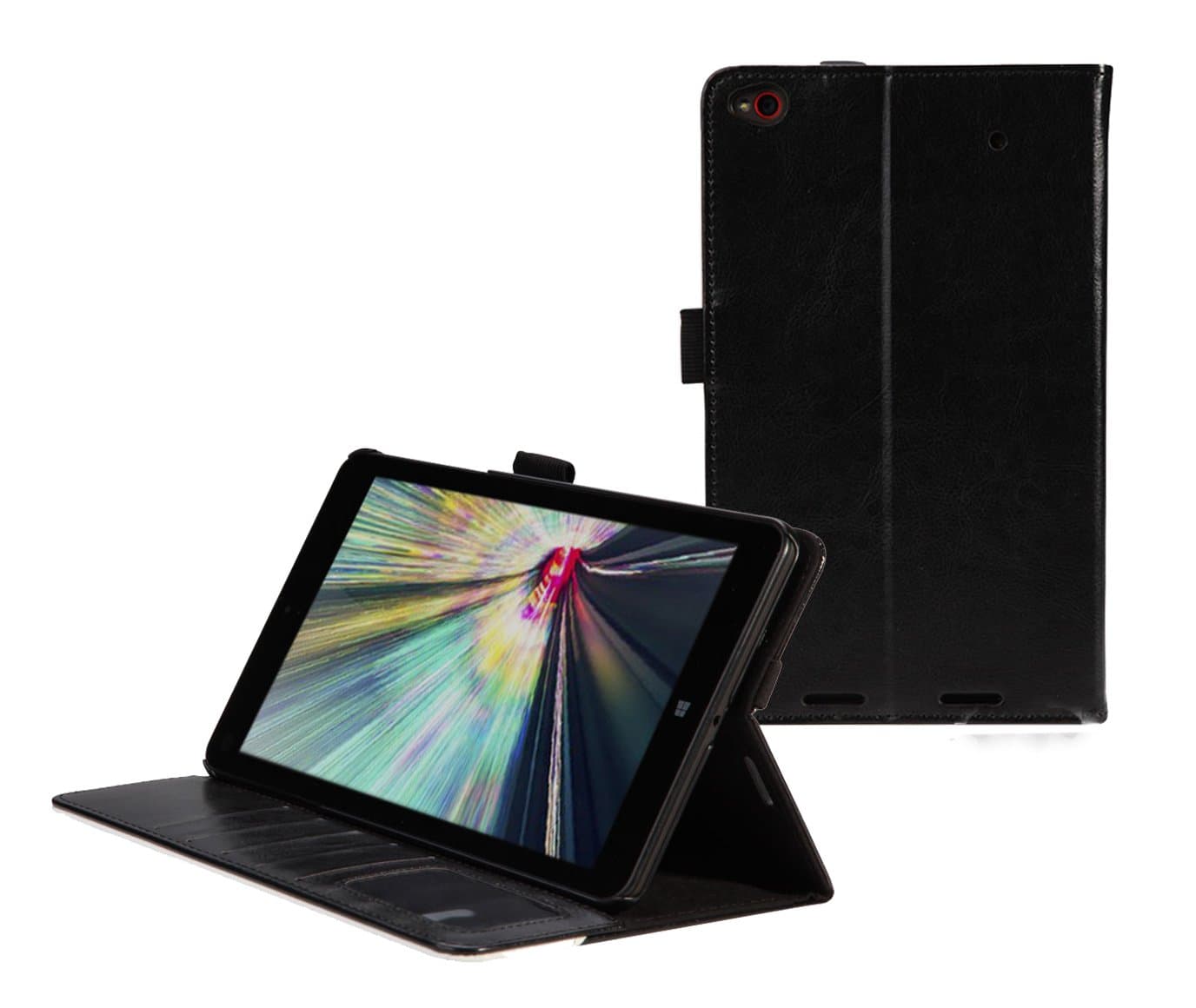 AceAbove Lenovo Thinkpad 8 Case - SlimBook PU Leather Folio Stand Case for Lenovo Thinkpad 8 64 GB Tablet (Window 8.1) Black (3 Year Manufacturer Warranty From AceAbove)