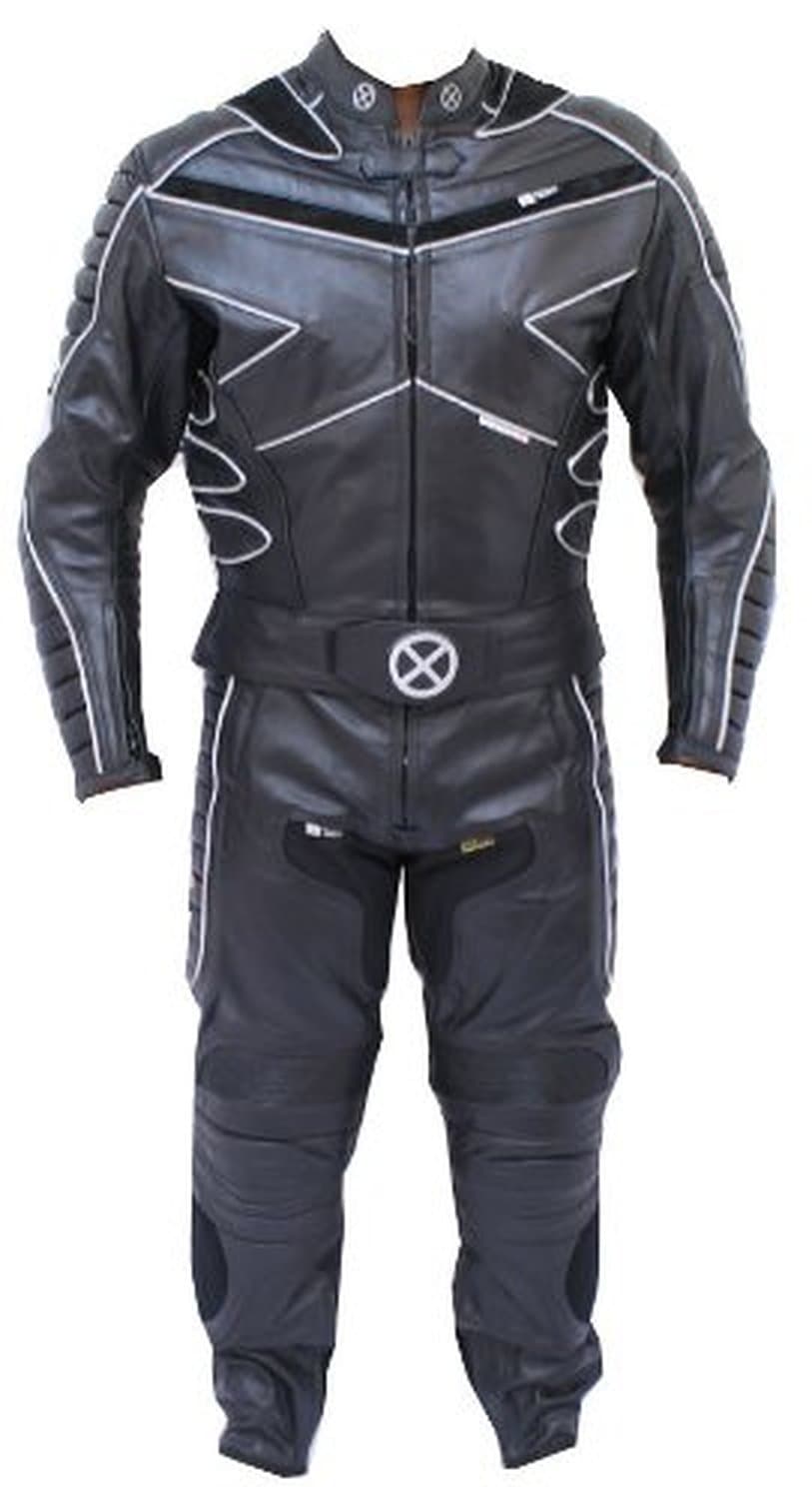 2pc X-MEN Motorcycle leather Racing Riding Track Suit CE Armor New w/Padding