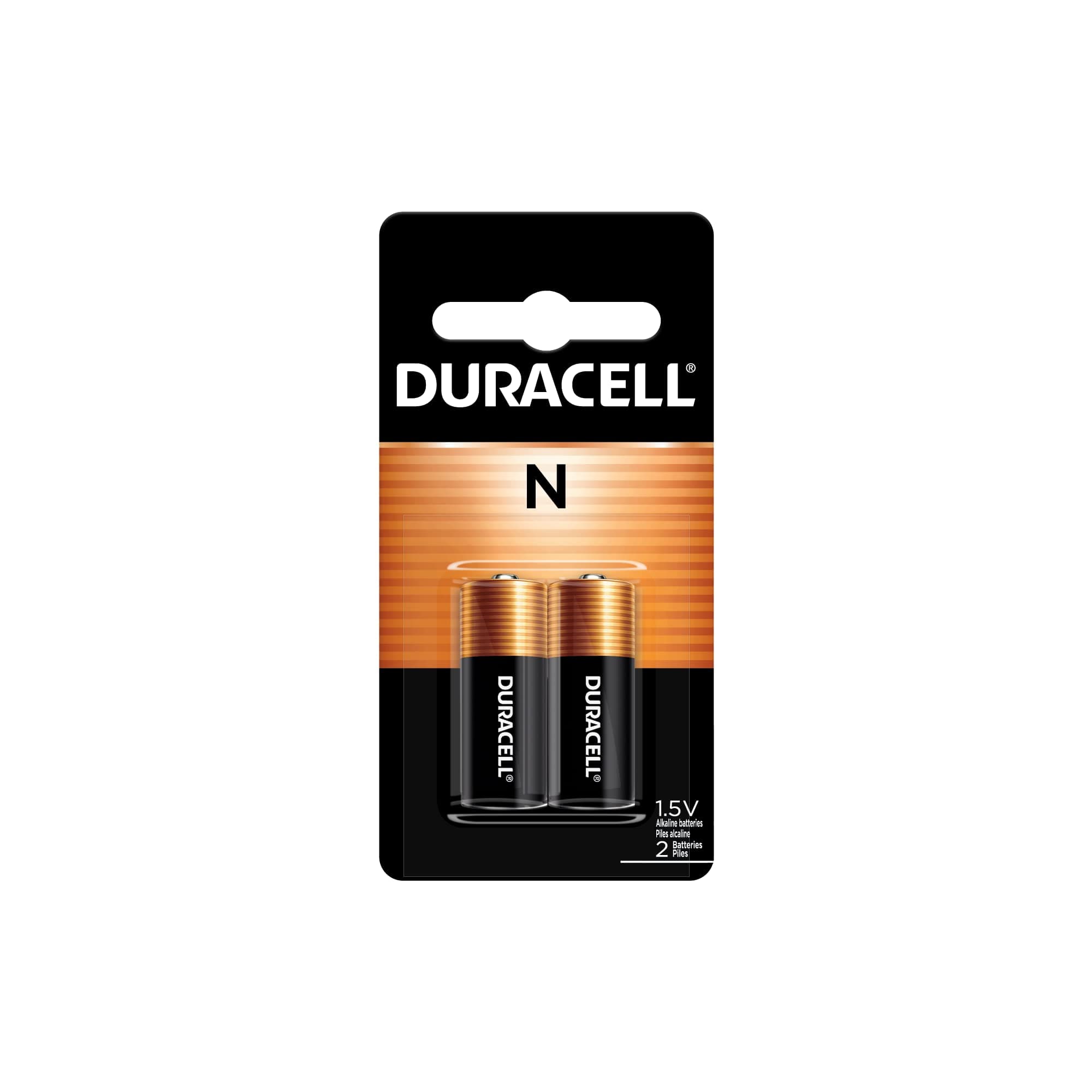 Duracell N 1.5V Alkaline Battery, 2 Count Pack, N 1.5 Volt Alkaline Battery, Long-Lasting for Key Fobs, GPS Trackers, and More