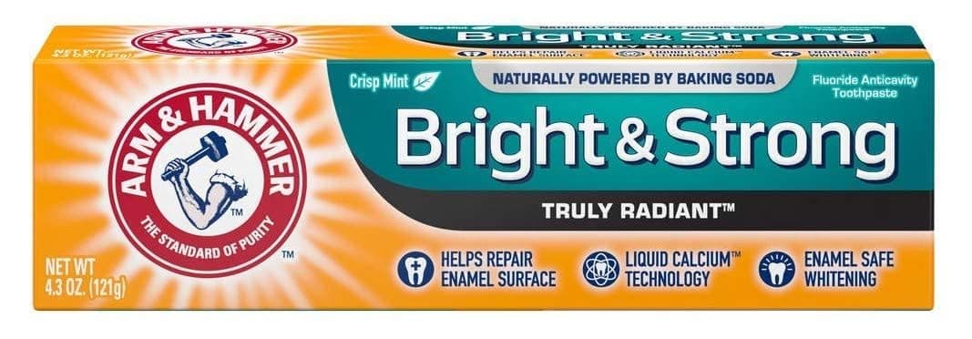 Arm & HammerTruly Radiant Bright & Strong Fluoride Anticavity Toothpaste Fresh Mint 4.3 oz ( Packs of 3)
