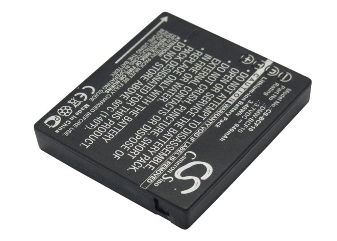 VINTRONS Battery for PANASONIC CGA-S/106B, CGA-S/106C, CGA-S009, CGA-S009E, CGA-S106C, DMW-BCF10 (940mAh / 3.48Wh),
