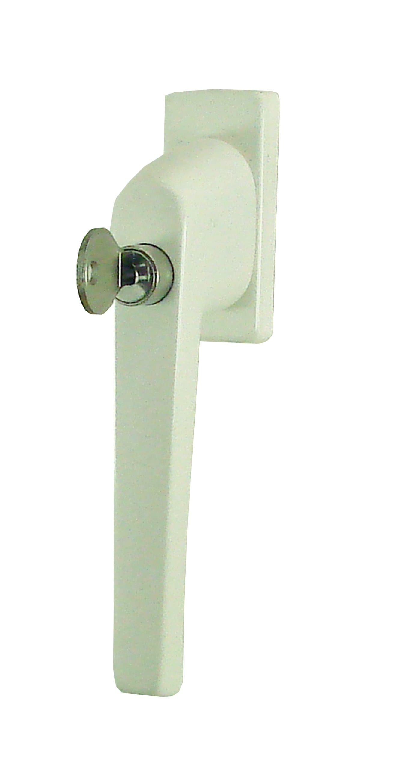 Tilt-and-Turn Window Handle with Lock, White Aluminium
