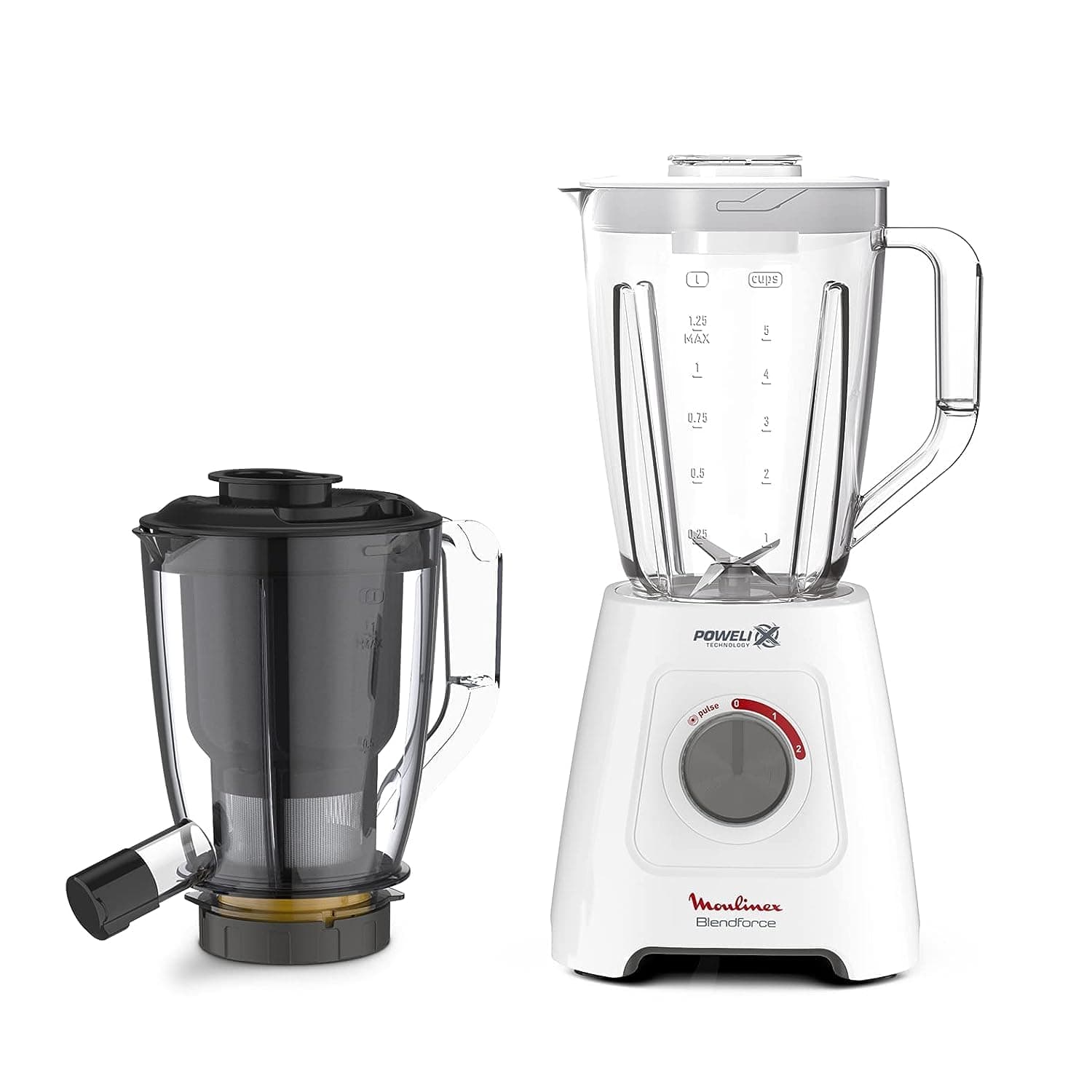 Blender, BlendForce 2-in-1 2L Blender Mixer with 1L Juicer Jar, Powelix Technology, LM42Q127