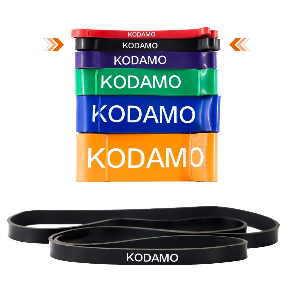 KODAMO Pull-Up Assist Bands- Heavy Duty Resistance Bands, Perfect for Body Stretching, Powerlifting, Resistance Training - Single Band(BLACK 19MM)