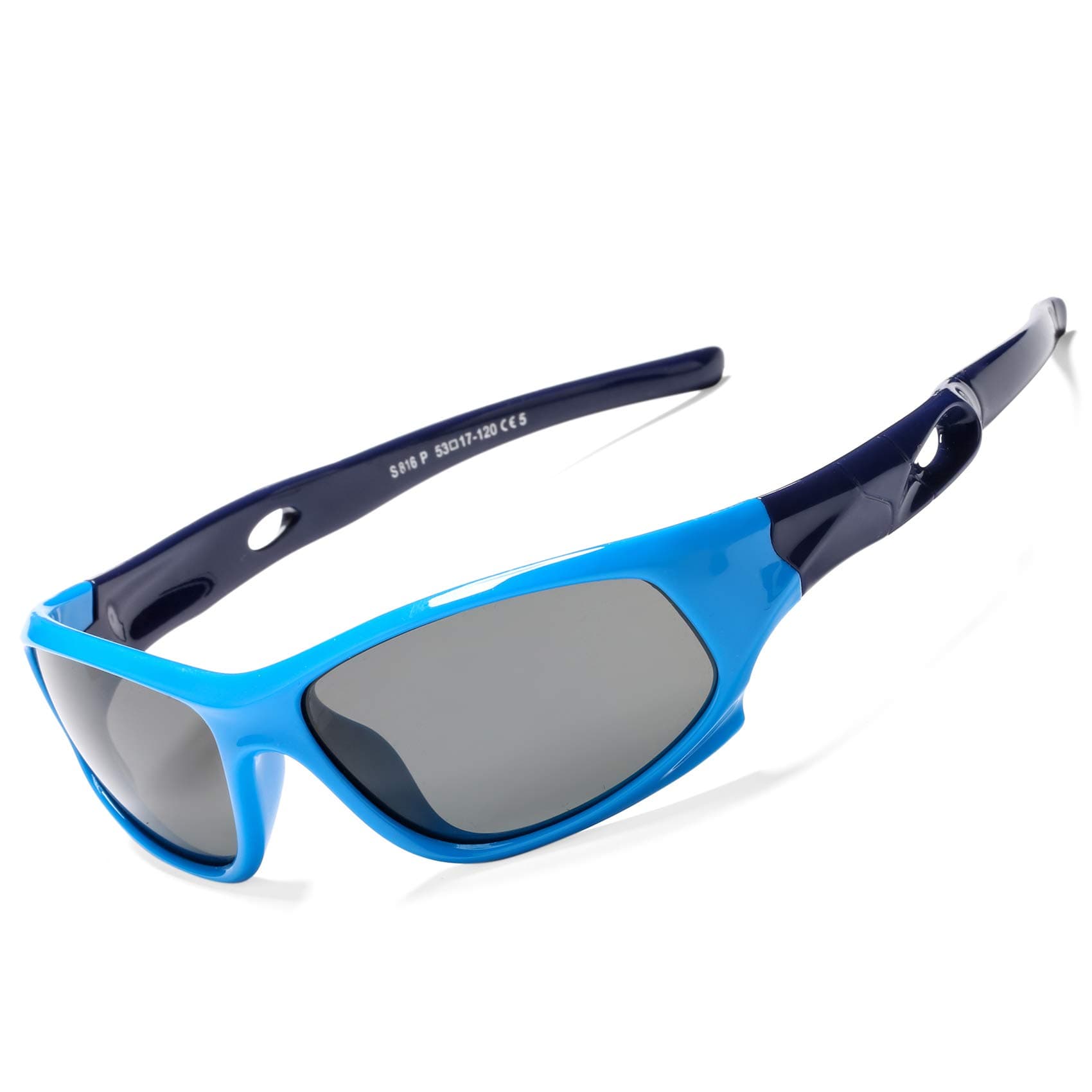 Rubber Polarized Sunglasses with Strap for Kids TR90 Unbreakable Shade Children Boys Girls Age 3-12