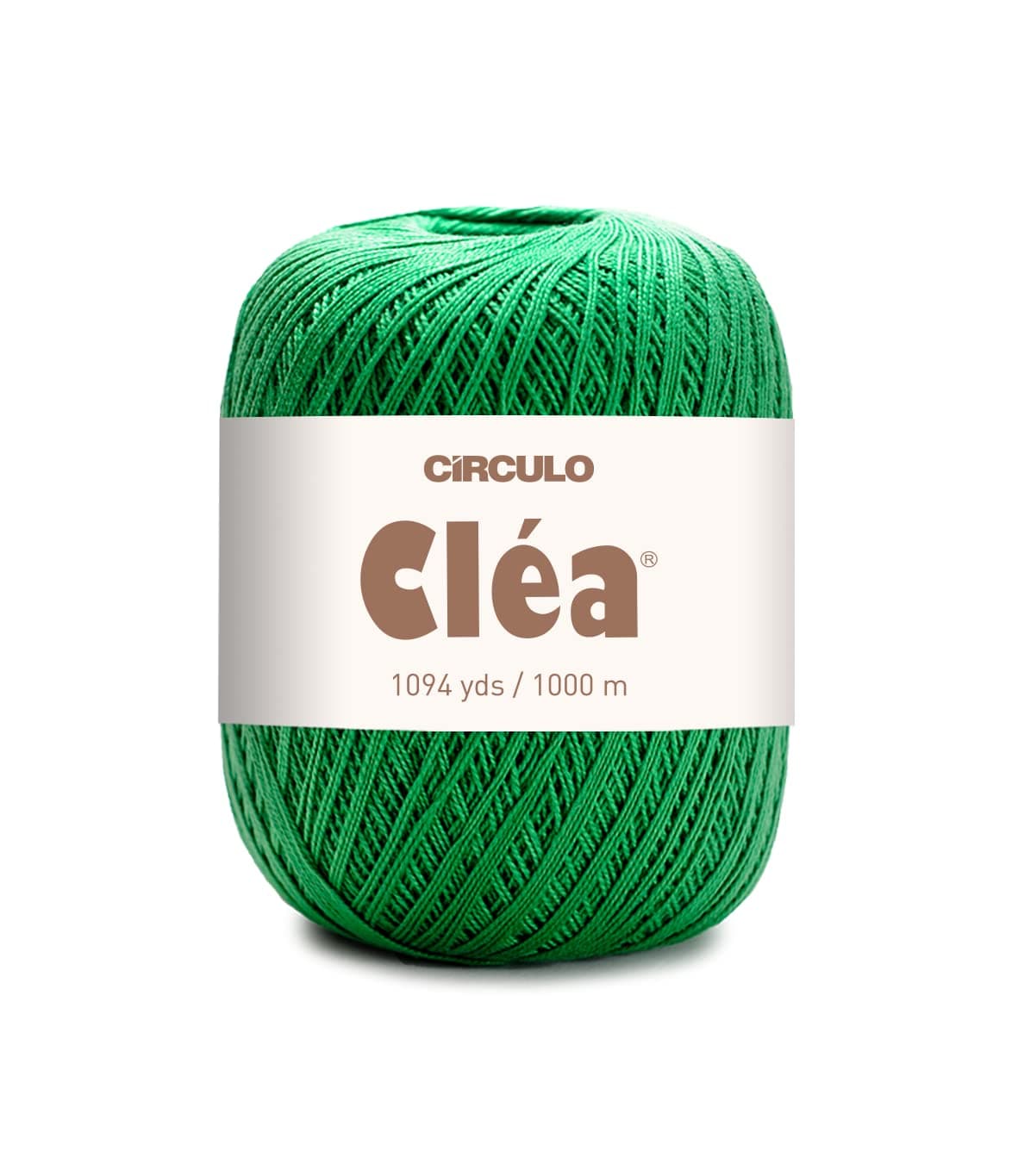 Circulo Clea Yarn – Crochet Thread Fine Size 10, 100% Mercerized Brazilian Cotton, Pack of 1 Ball, 5.3 oz, 1094 yds (5638 - Clover)