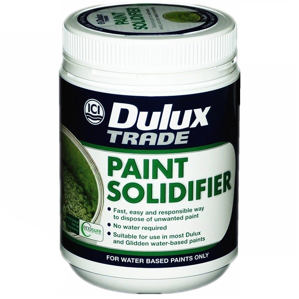 2 x Dulux® Paint Solidifier Professional DIY Waste Paint Hardener Fast Dry Universal Activator 500g