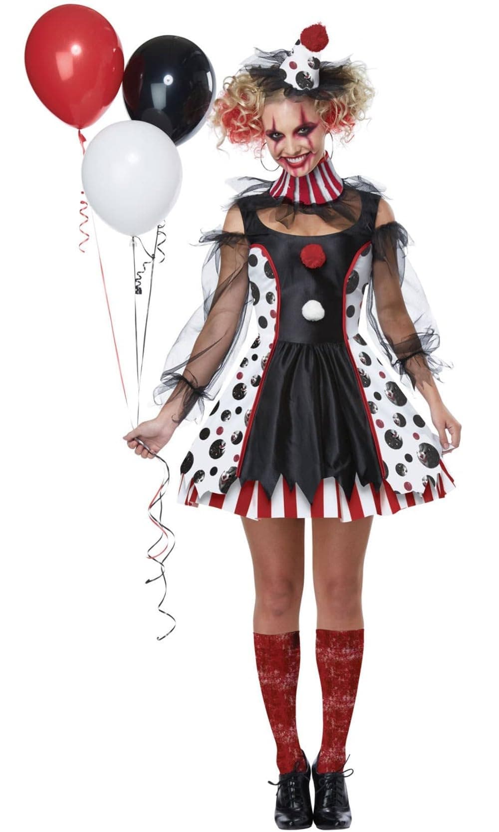 Womens Creepy Clown Costume