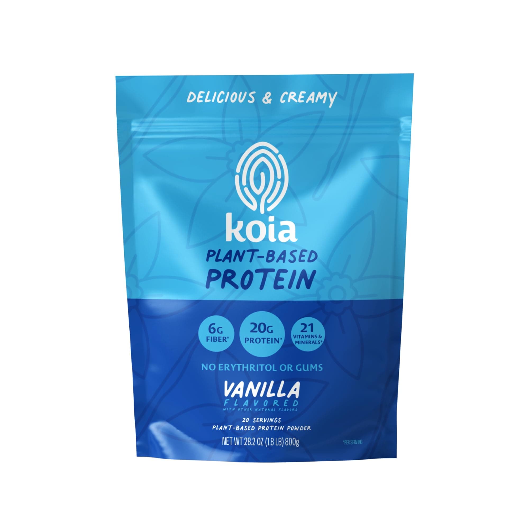 Koia Plant Based Protein Powder, Vanilla, 20g Protein, 3g Sugar, 6g Prebiotic Fiber, Pre & Post Workout, 21 Vitamins & Minerals, No Seed Oils, Dairy-Free, Gluten-Free, Non-GMO, 20 Servings, 28.2 Oz