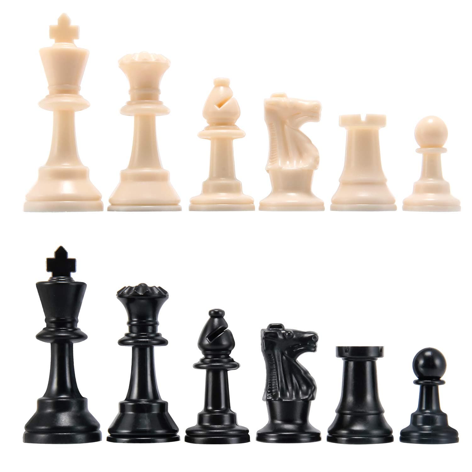 AMEROUS Chess Pieces, Chessmen with 3.75” King Height, Figure Figurine Chess Pawns for Chess Board Game - Pieces Only