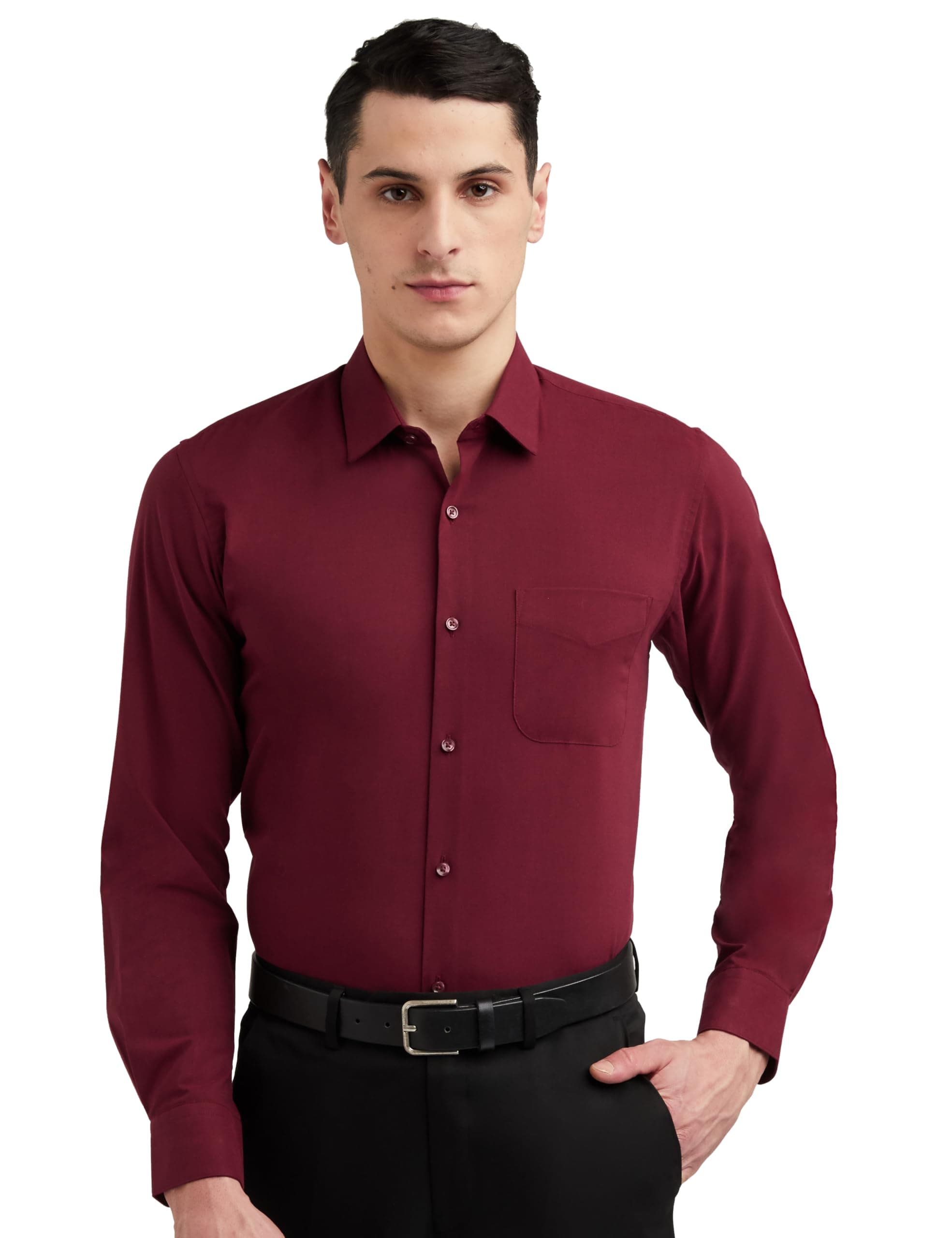Men's Everyday Solid Slim Fit Full Sleeve Formal Shirt | Cotton-Rich
