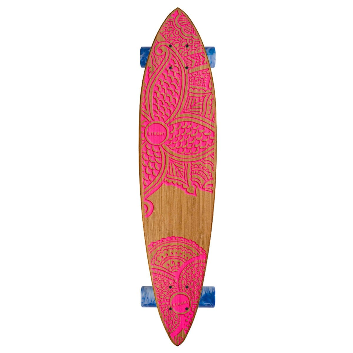 Pin Tail Cruiser Skateboard in Bamboo with Pua Design