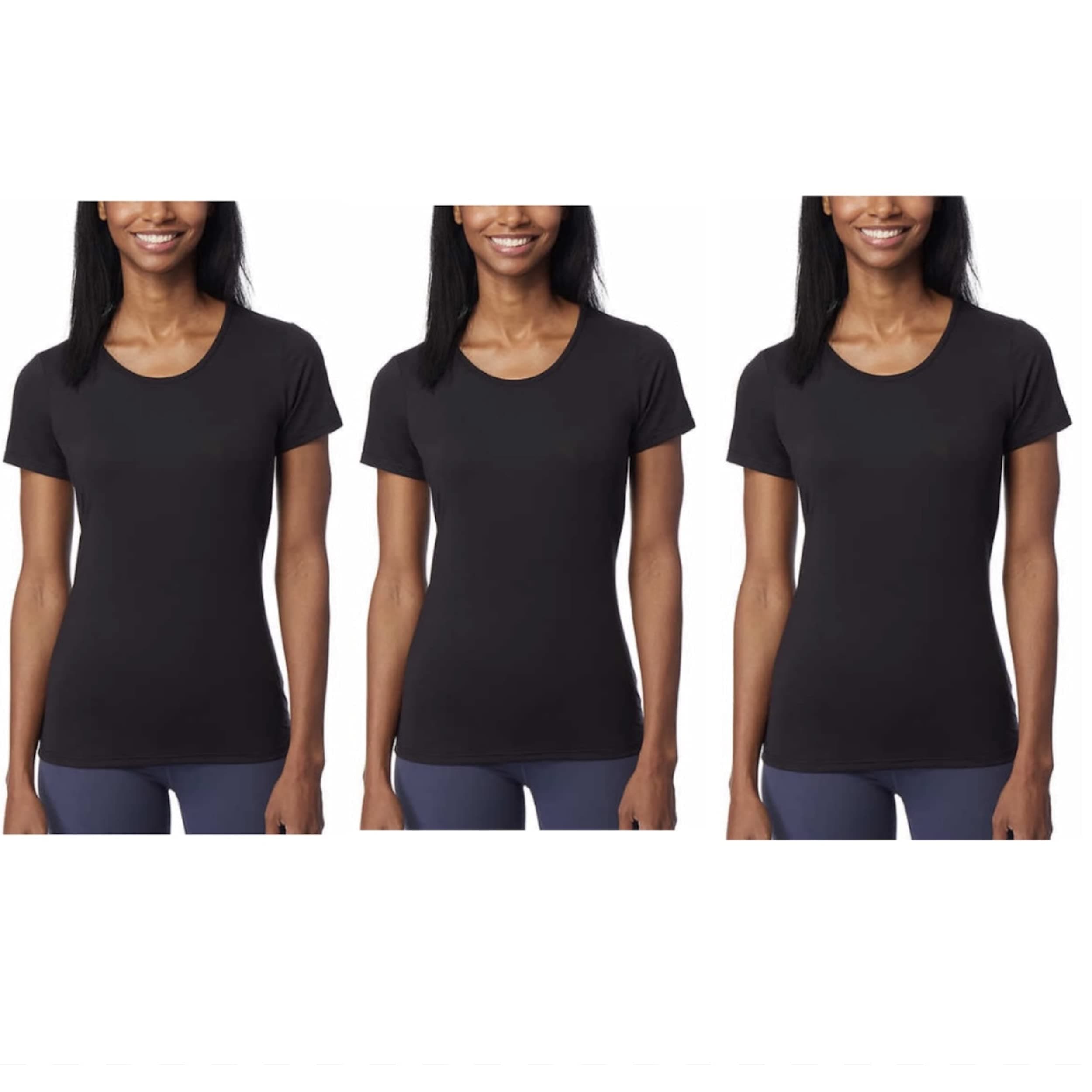 Ladies' Cool Tee Short Sleeve Scoop Neck, 3-Pack