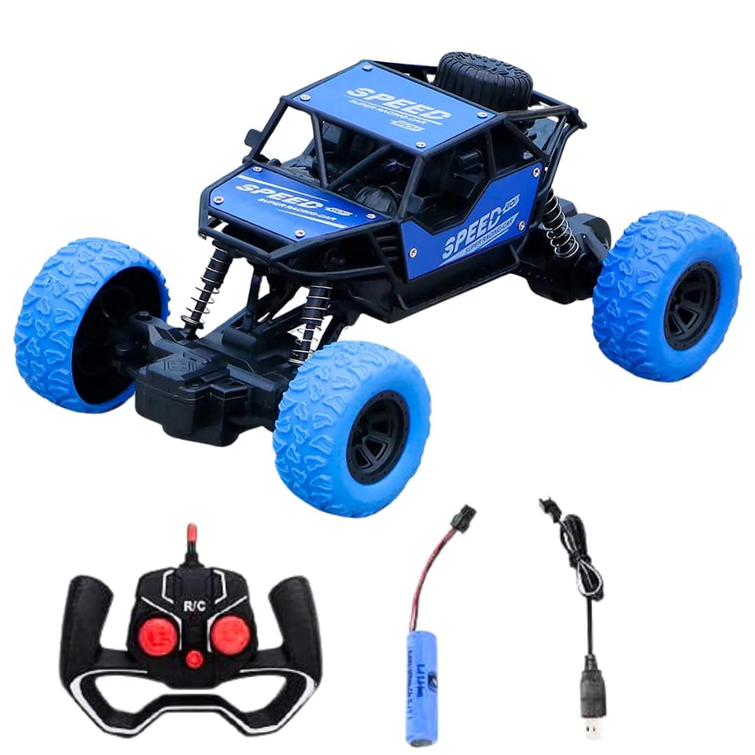 Storio Remote Control Rock Crawler | High Speed 1:18 Rc Stunt Car Toys for Kids 2Wd Off Road Vehicle Toy Cars Kids Monster Truck Rock Climbing Car Toy, Multicolor