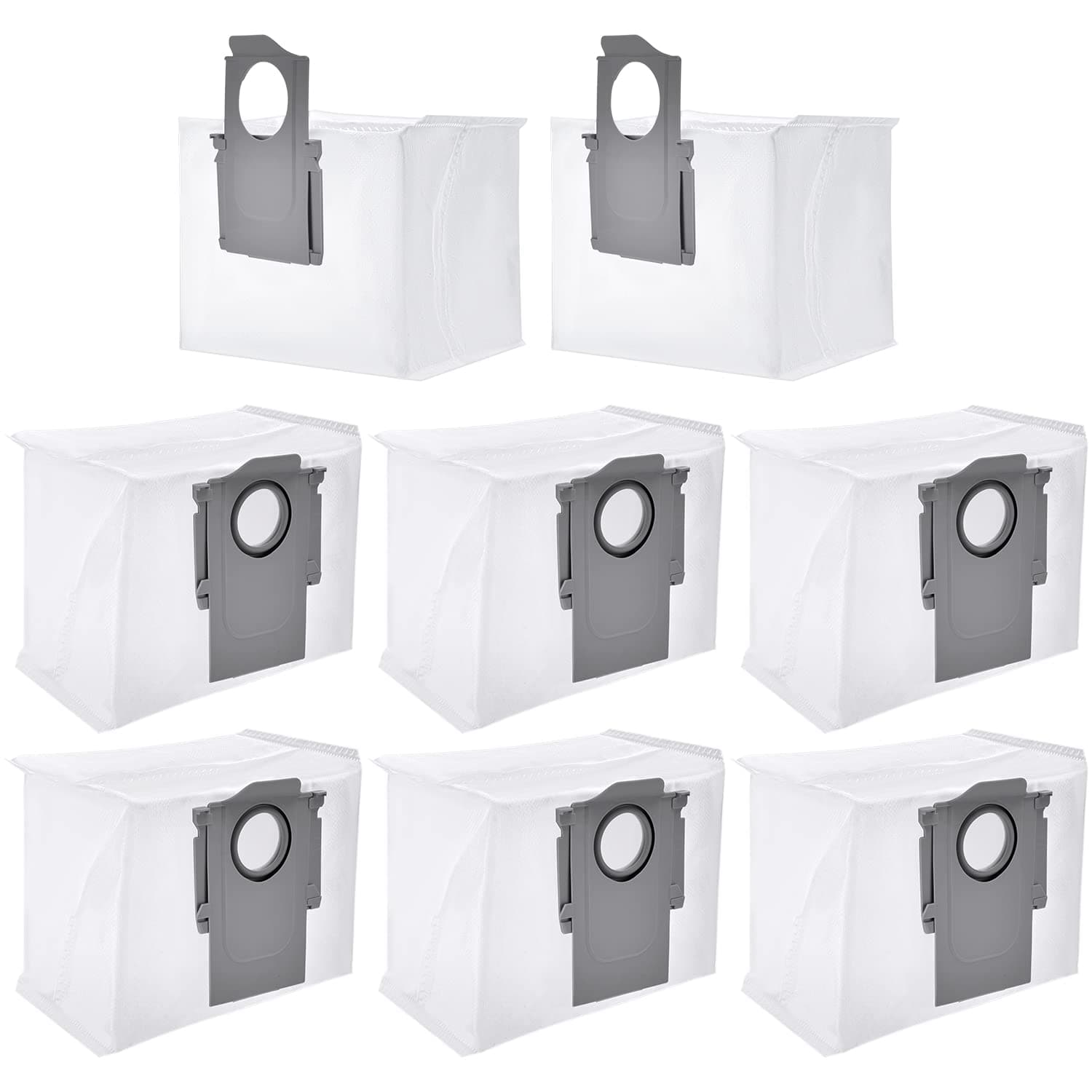 8 Pack Dust Bag for Roborock S8 Pro Ultra/ S8+ / S7 MaxV Ultra / S7 Pro Ultra / Q5 / Q5+ / Q7 / Q7+ / Q7 Max+/Q8 /Q8 Max+ Auto-Empty Dock Vacuum, 3L Large Capacity Disposal for Roborock S7 Bags