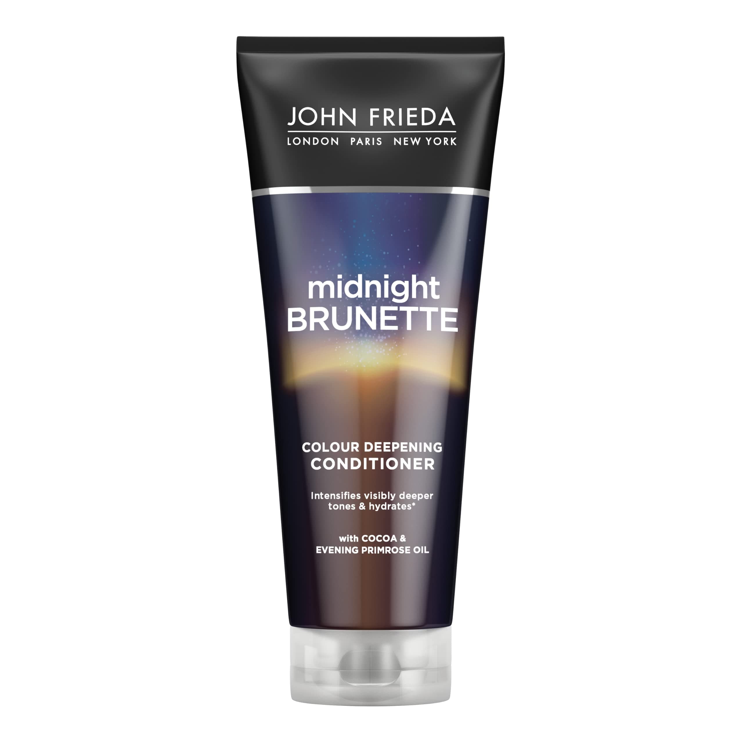 John Frieda Midnight Brunette Colour Deepening Conditioner 250 ml, Colour-Depositing Conditioner for Brown Hair