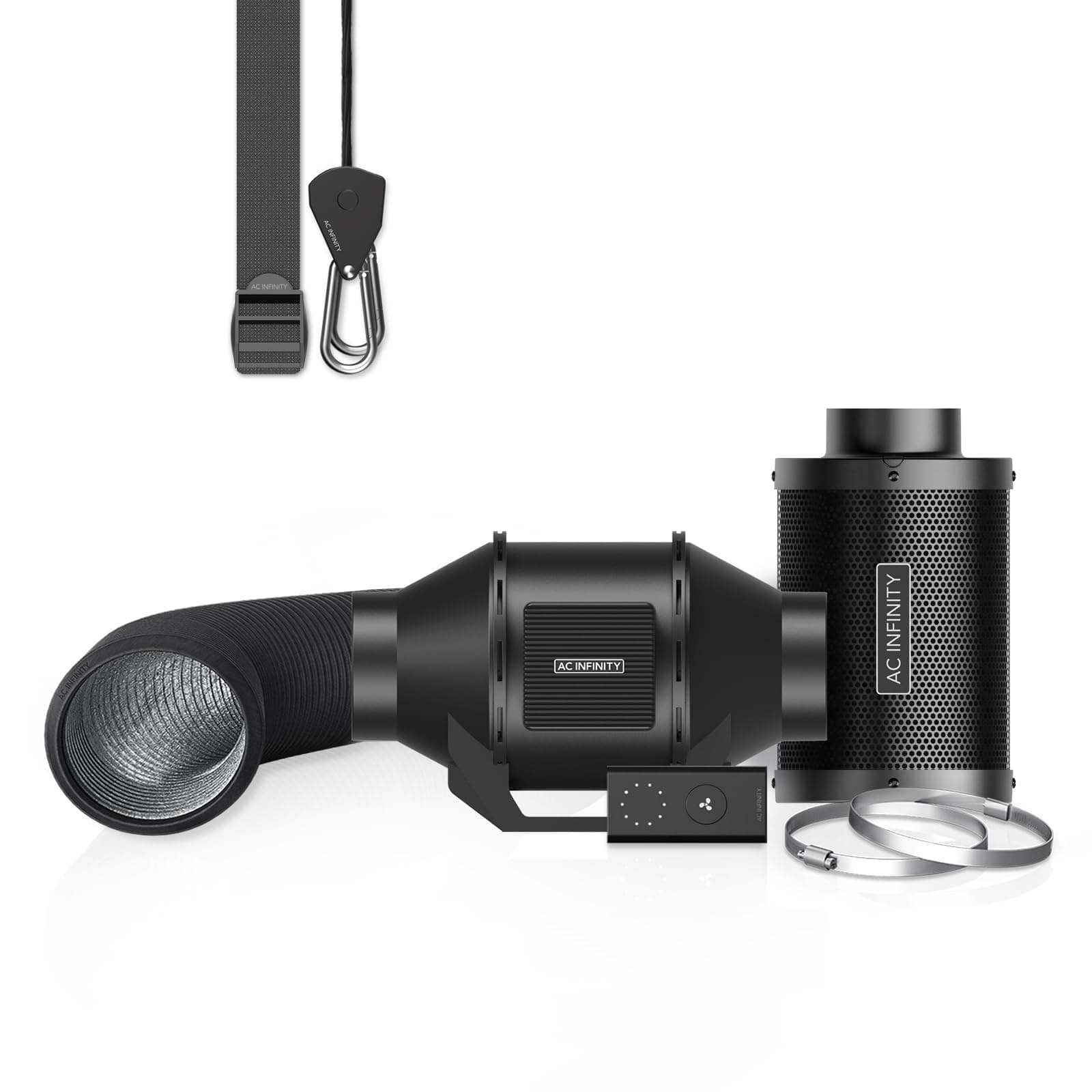 Air Filtration Kit 100mm, CLOUDLINE LITE Inline Fan and Carbon Filter Combo, Cooling and Ventilation System for Grow Tents, Hydroponics, Indoor Gardening, 4-Inch