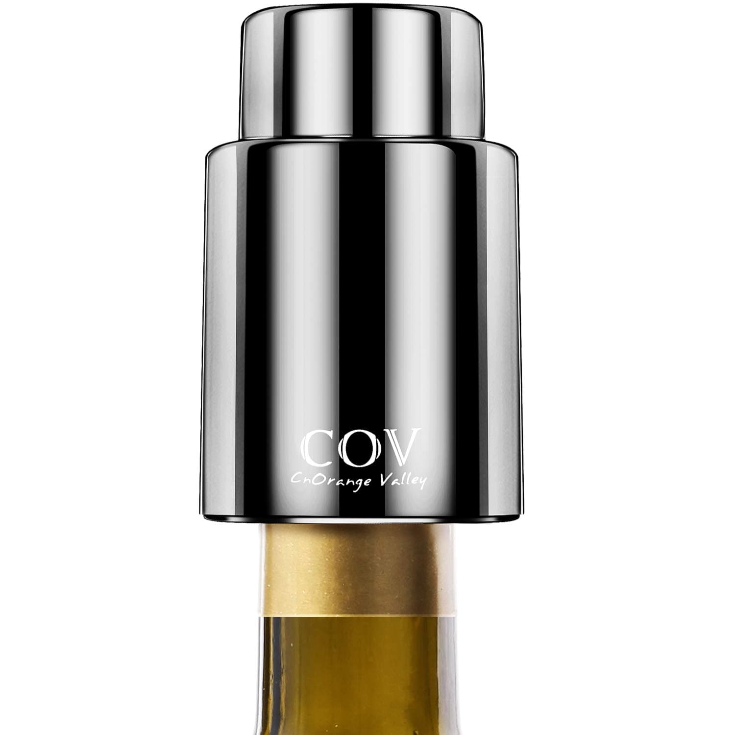 HEYIDA Wine Bottle Stopper, Wine Vacuum Plug and Beverage Bottle Stoppers with Food Grade Silicone, Reusable Wine Saver Sealer Pump Keeps Wine Fresh, Best Gift - Jet Black