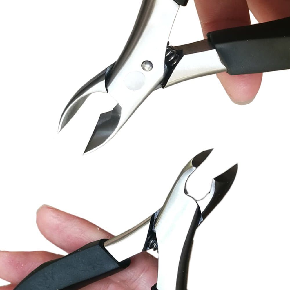 Nail Clippers for Thick or Ingrown Nails, Heavy Duty Stainless Steel Toe nail Clippers with Non-Slip Handle (Black)