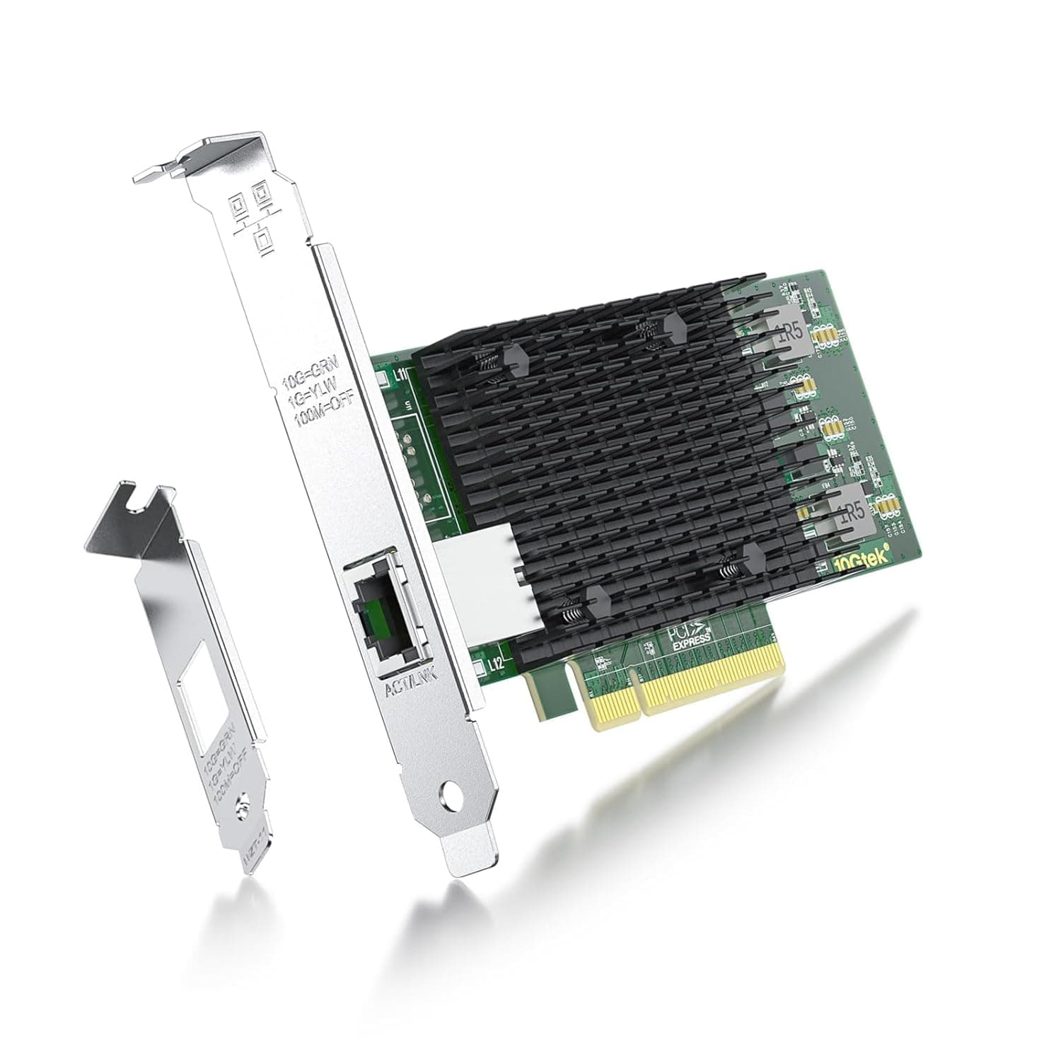ipolex 10Gb Network Card, 1x RJ45 Port, 10GbE NIC Compare to Intel X540-T1, Support Windows Server/Windows/Linux/VMware (Not Support MAC)