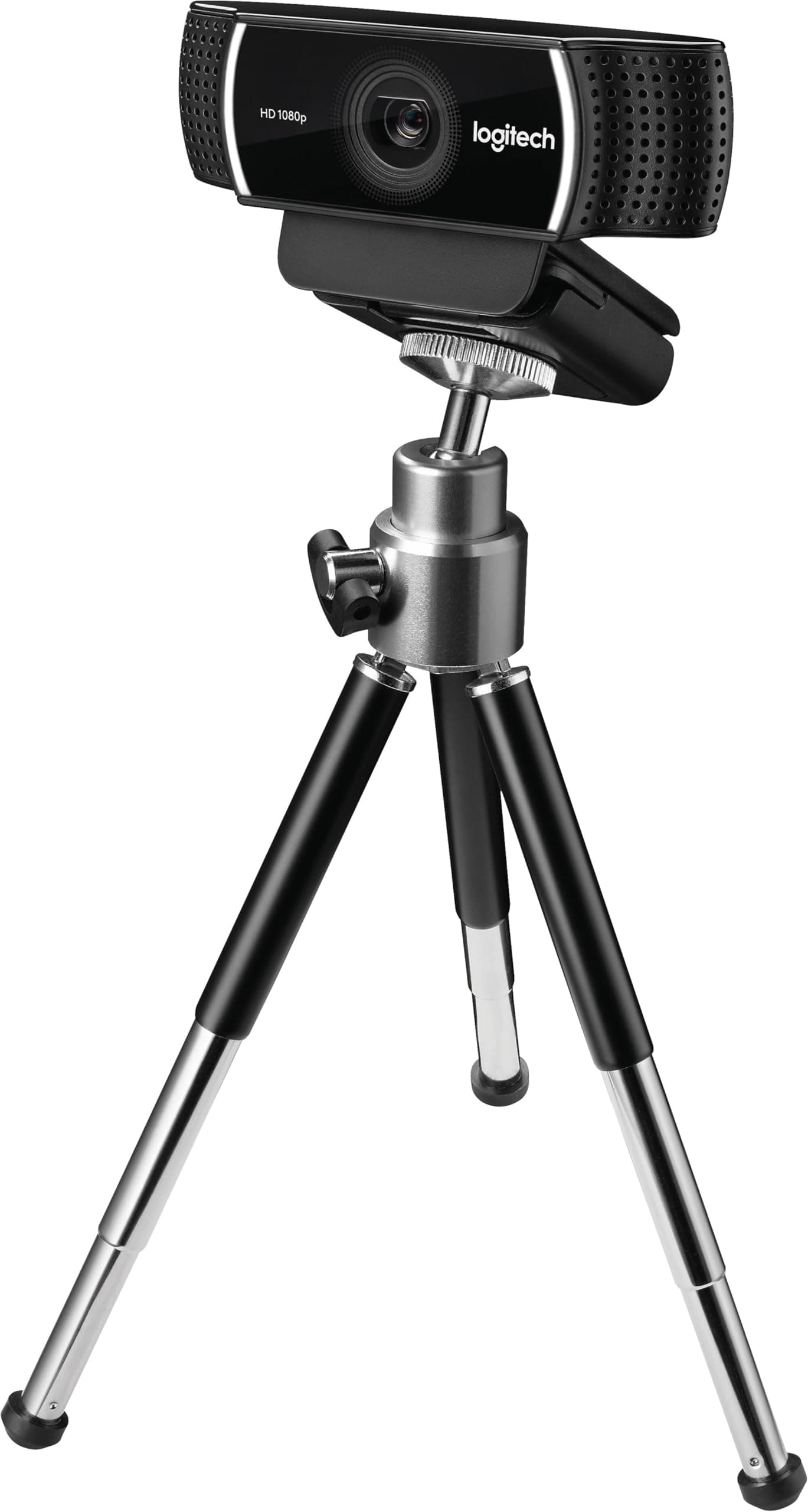 Logitech C922 Pro Stream Webcam - Black (Full HD 1080p Camera Streaming Webcam, Records and Streams Your Gaming Sessions in Rich HD for Streaming, Background, with Tripod Included)