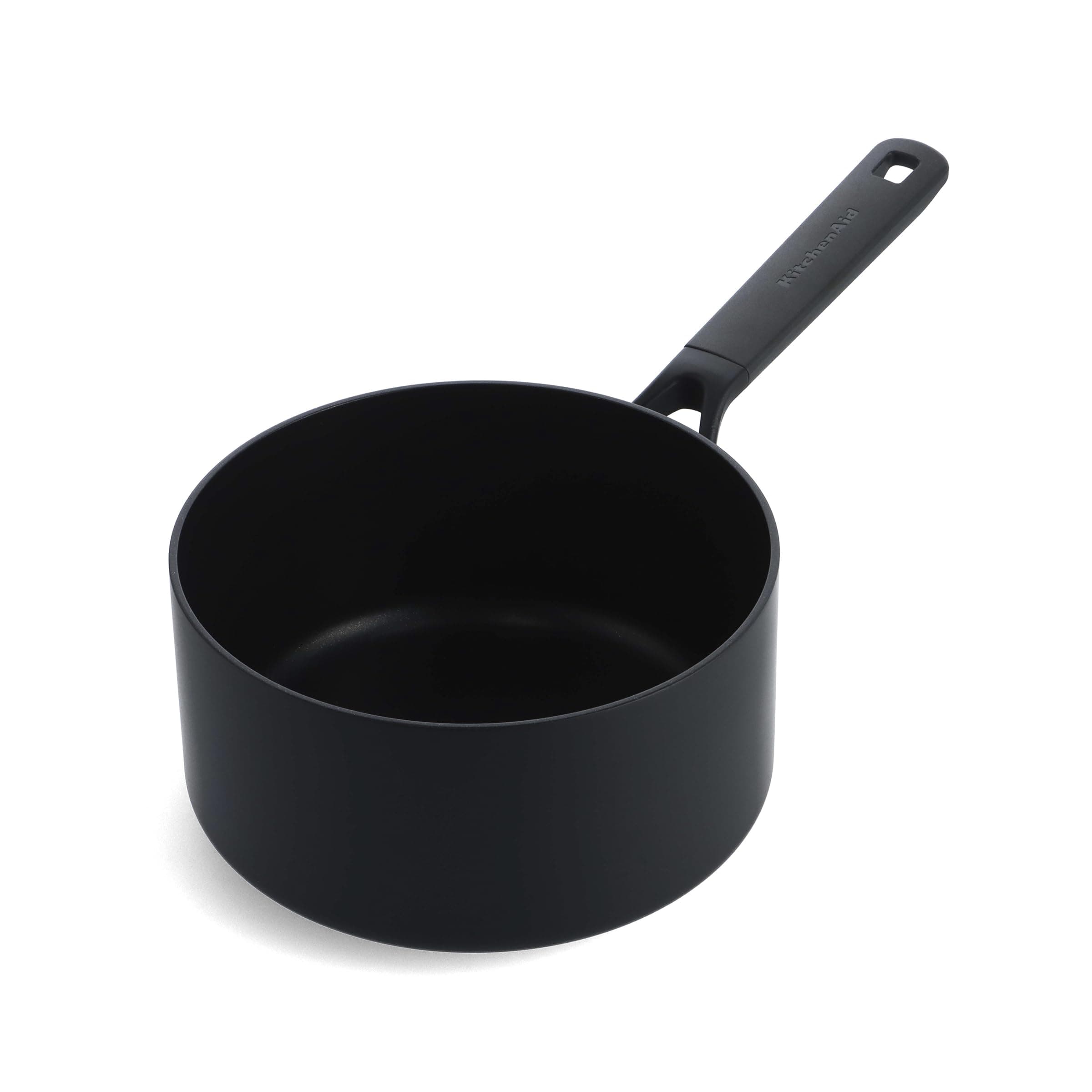 KitchenAid Classic Forged Hard Anodized PFAS-Free Healthy Ceramic Non-Stick, 16 cm/1.5 Litre Saucepan, Induction, Oven Safe, Black