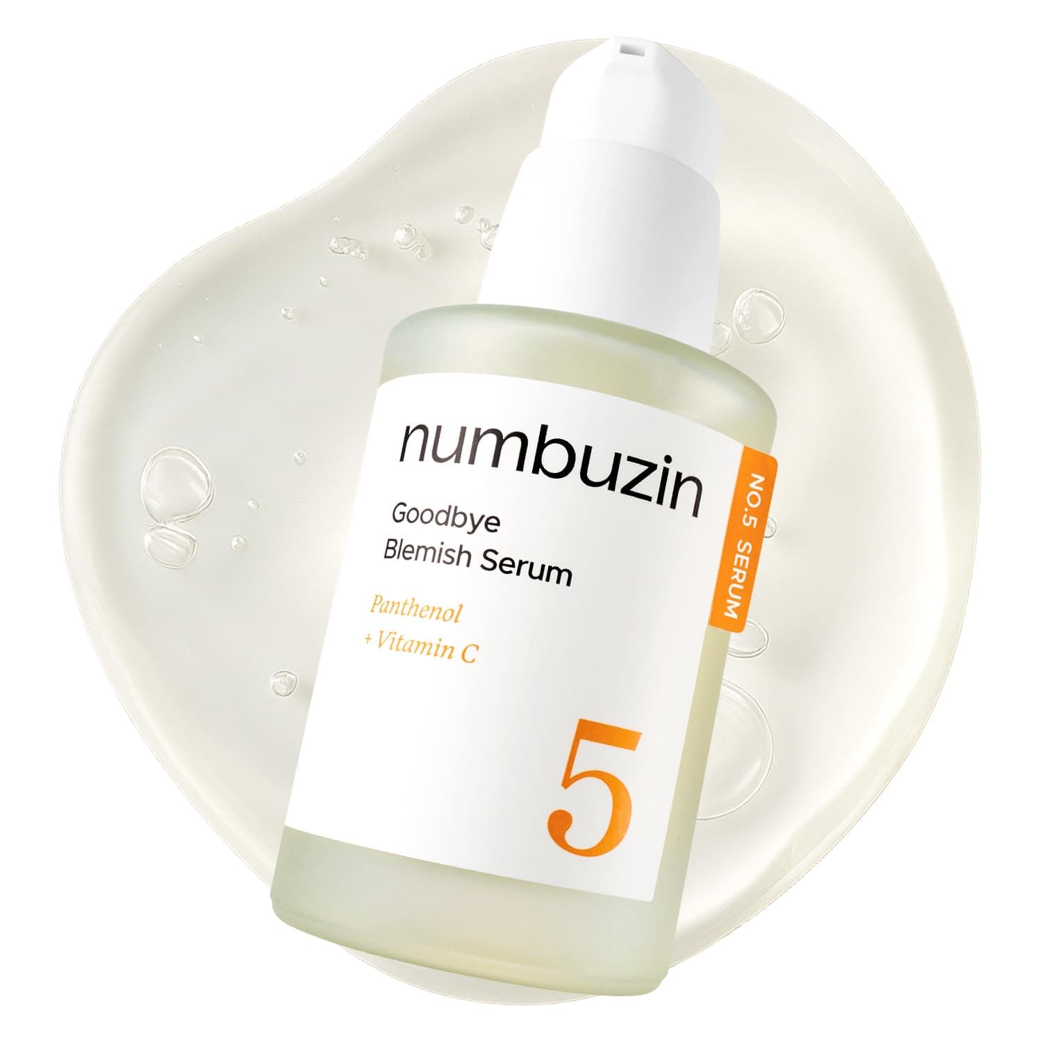 numbuzin No.5 Serum | Goodbye Blemish Serum | Solution for Blemisheds, Dark Spots, Acne Scars with Vitamin C, Niacinamide, Antioxidant | Lightweight Gel, Korean Skin Care for Face | 50ml