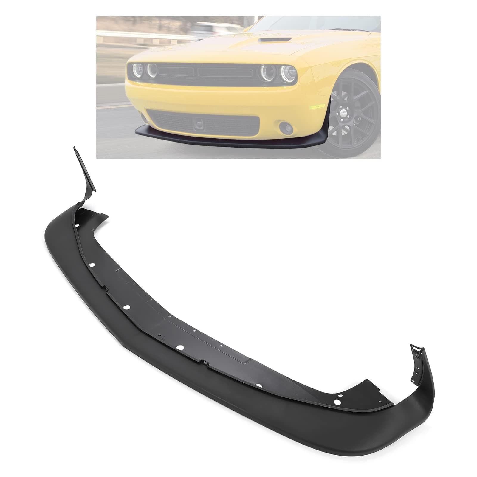 Front Bumper Lip Compatible with 2015-2023 Dodge Challenger GT R/T SRT 392 Lower Chin Splitter Spoiler Air Dam Replacement for 68258746AB 68259514AC CH1090168