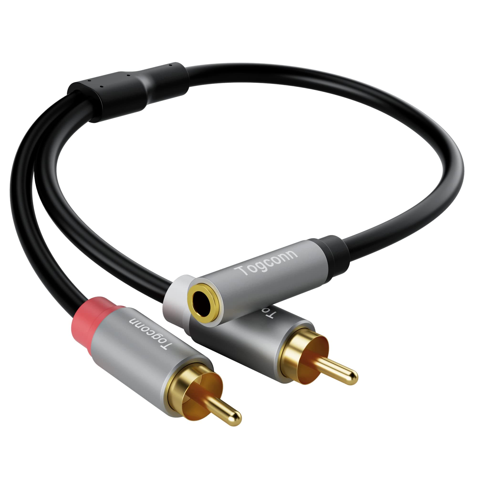 3.5mm to 2 RCA Cable ,Stereo RCA Y Splitter 3.5mm Female to 2RCA Male Stereo Audio Adapter, for TV, Smartphones, MP3, Tablets, Speakers (10 Inch/25CM)