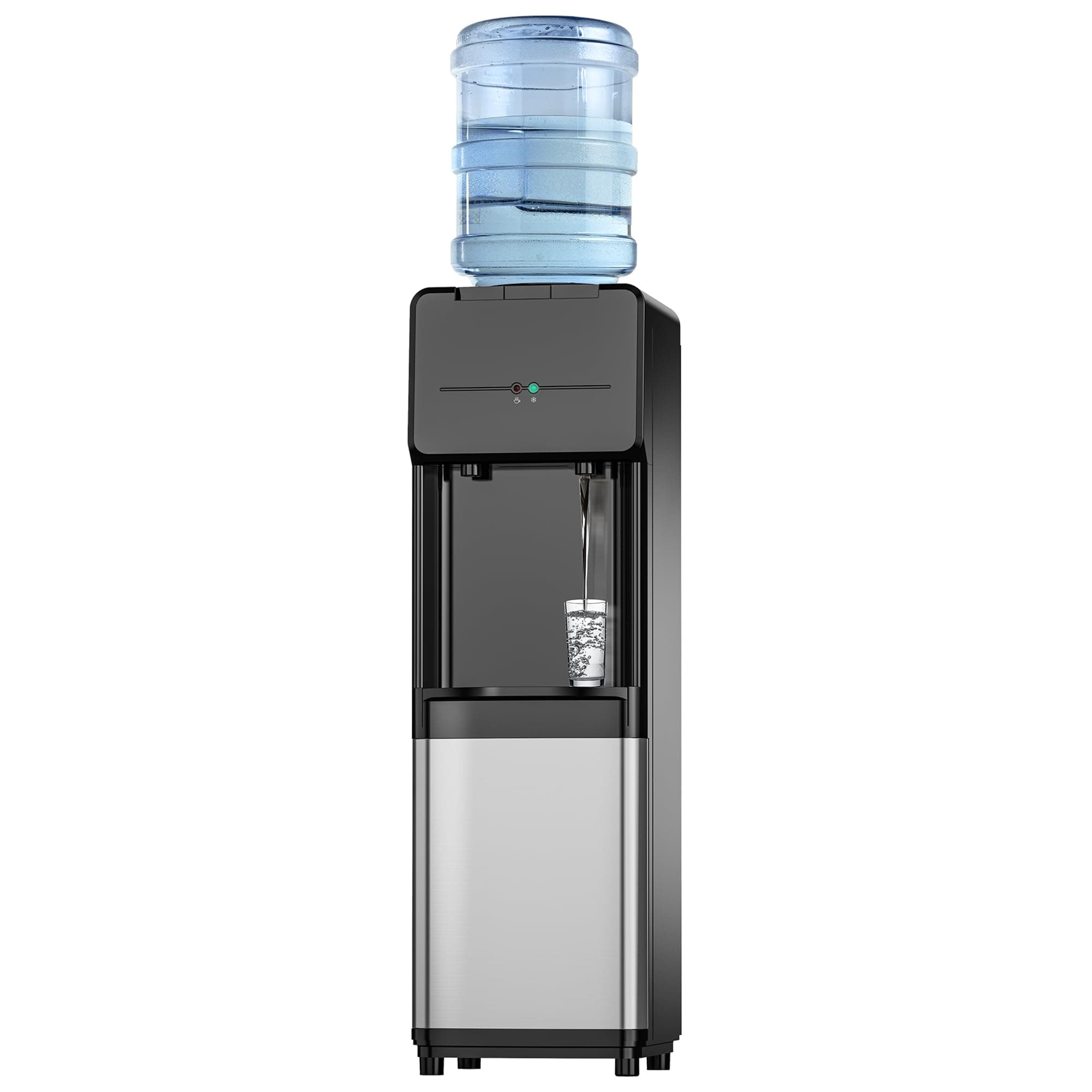 Hot & Cold Water Dispenser, Top Loading Water Dispenser for 3 or 5 Gallon Bottles, Top Loading Hot & Cold Water Dispensor with Child Safety Lock, for Office, Home