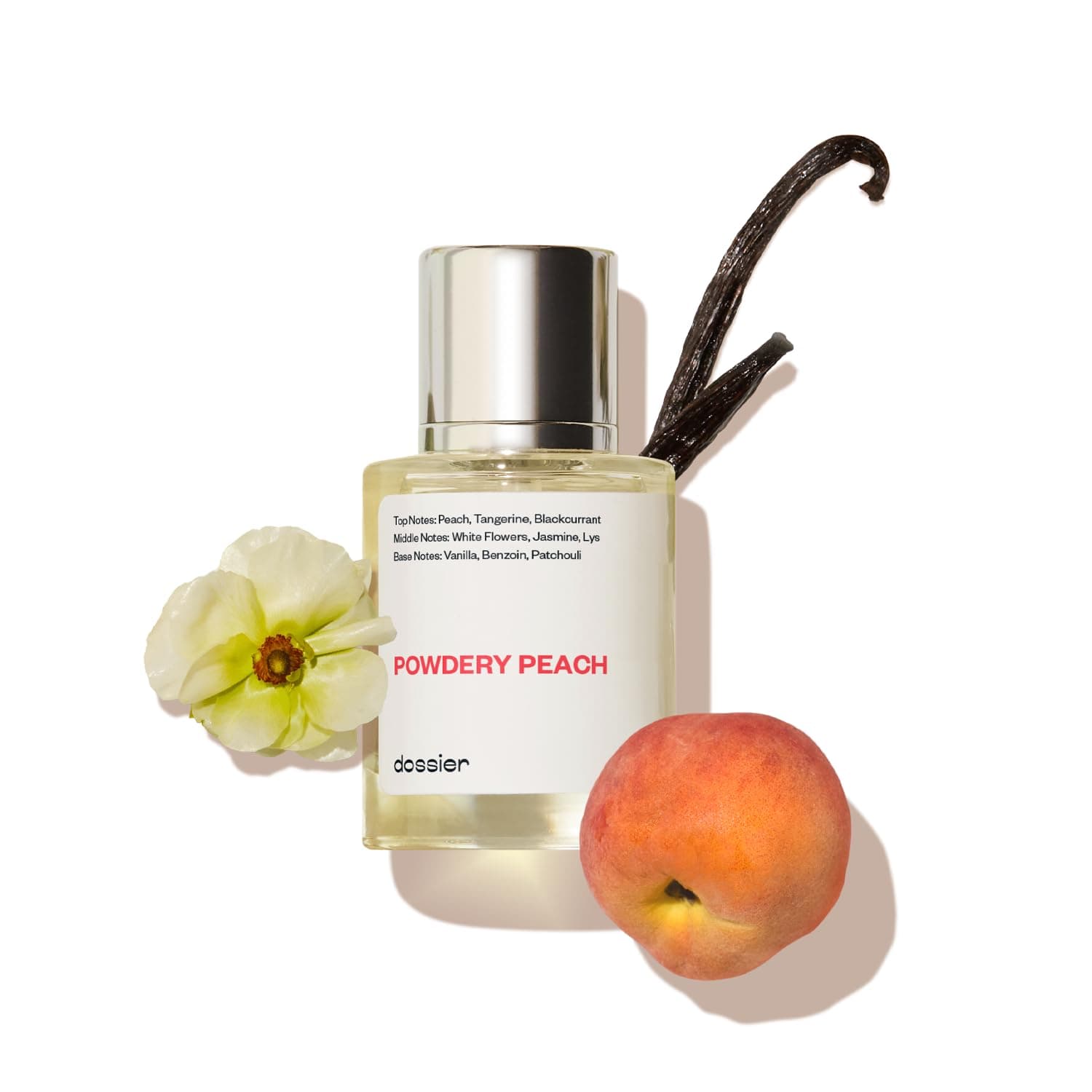 Dossier - Powdery Peach - Eau de Parfum - Inspired by Luxury Perfume - Pure Infused - Paraben-Free - Vegan - For Women - Fragrance 1.7 Fl oz (Spray 50ml)