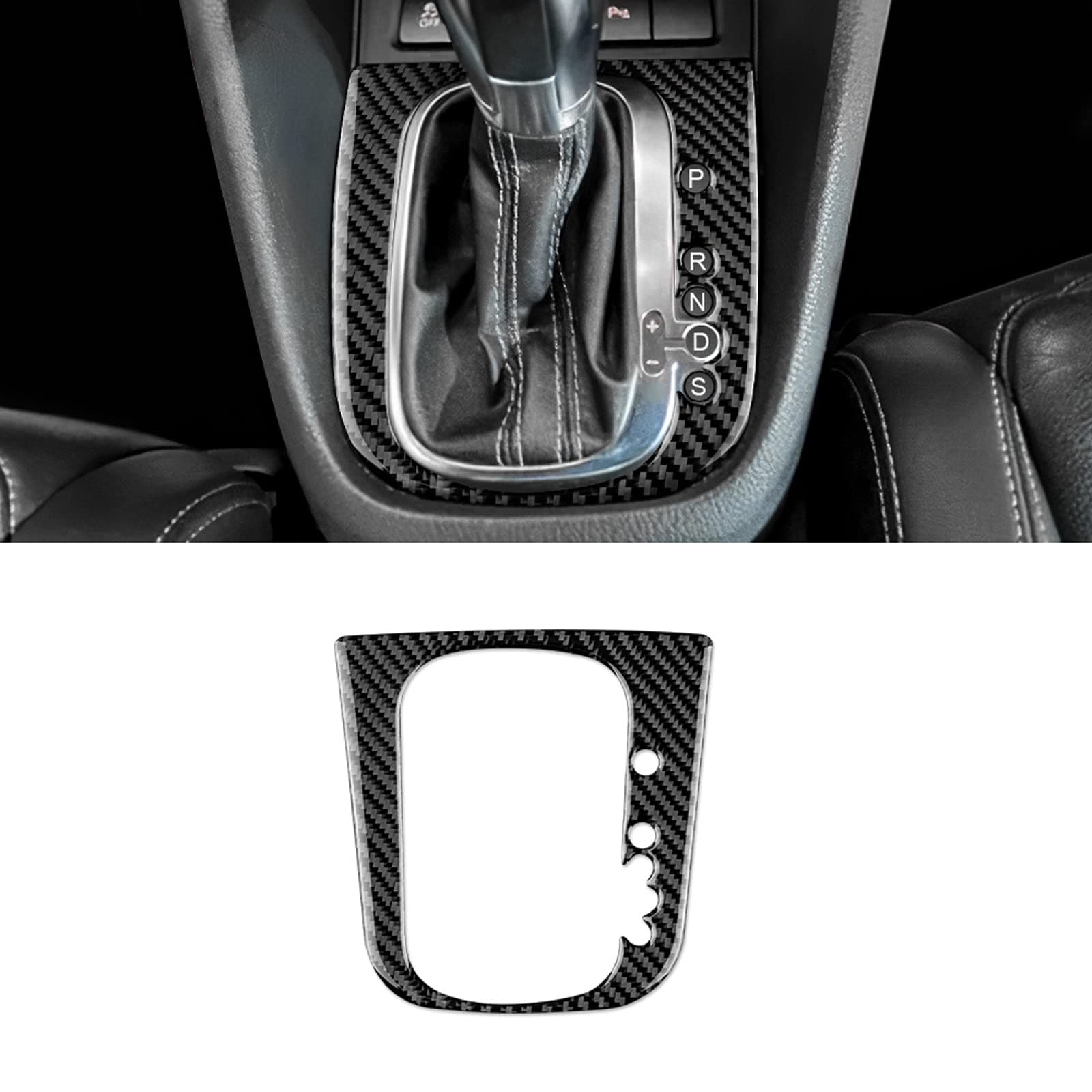 KUNGKIC Real Carbon Fiber Car Center Console Gear Shift Panel Cover Trim for Volkswagen VW Golf 6 GTI MK6 / Scirocco Accessories Right-Hand Drive(Type A)