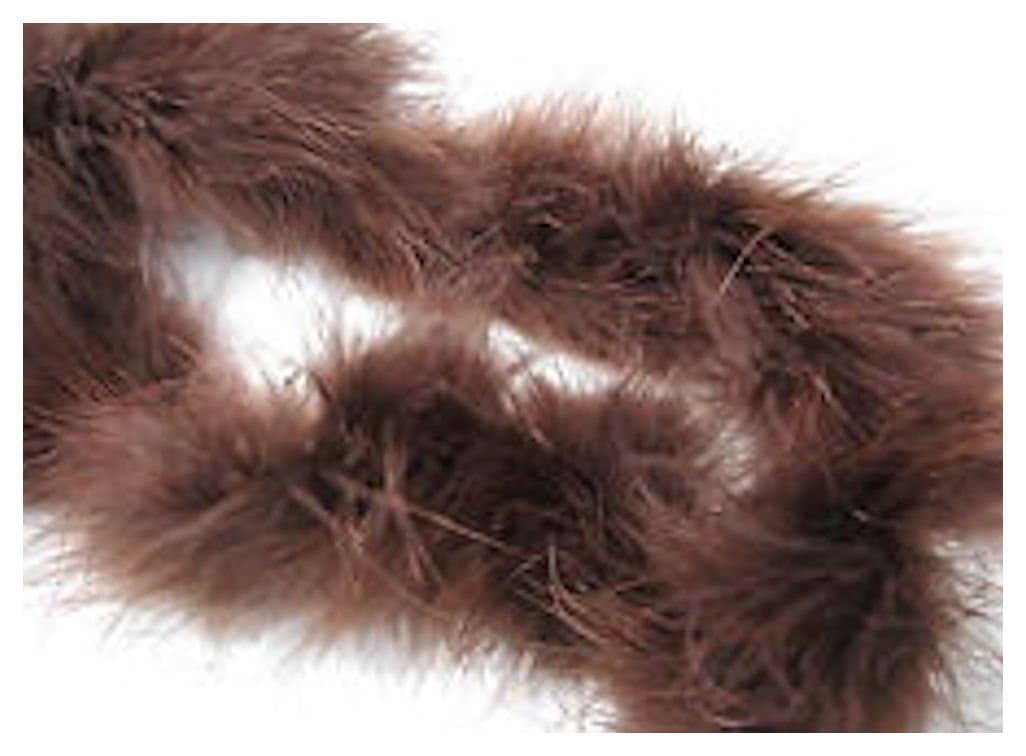 Marabou Feather Boa Chocolate Brown 6 Foot Long